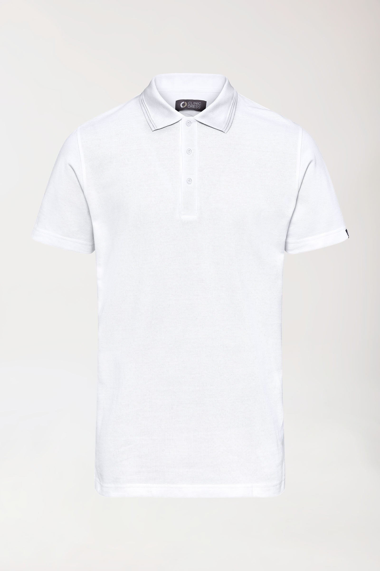 COMFY FLEX Shirt Stretch Homme - Col polo blanc