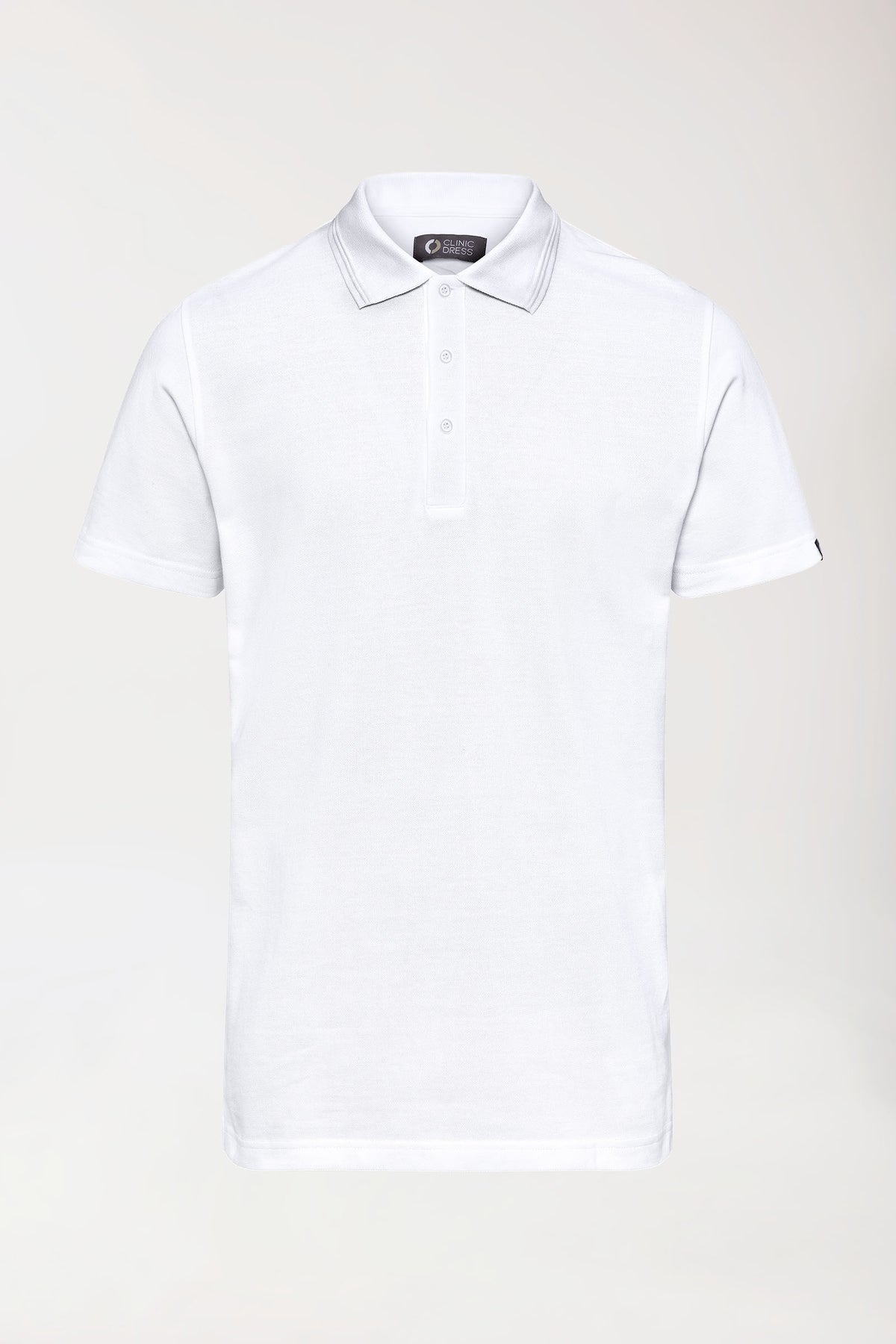COMFY FLEX Shirt Stretch Homme - Col polo blanc, Vue de face