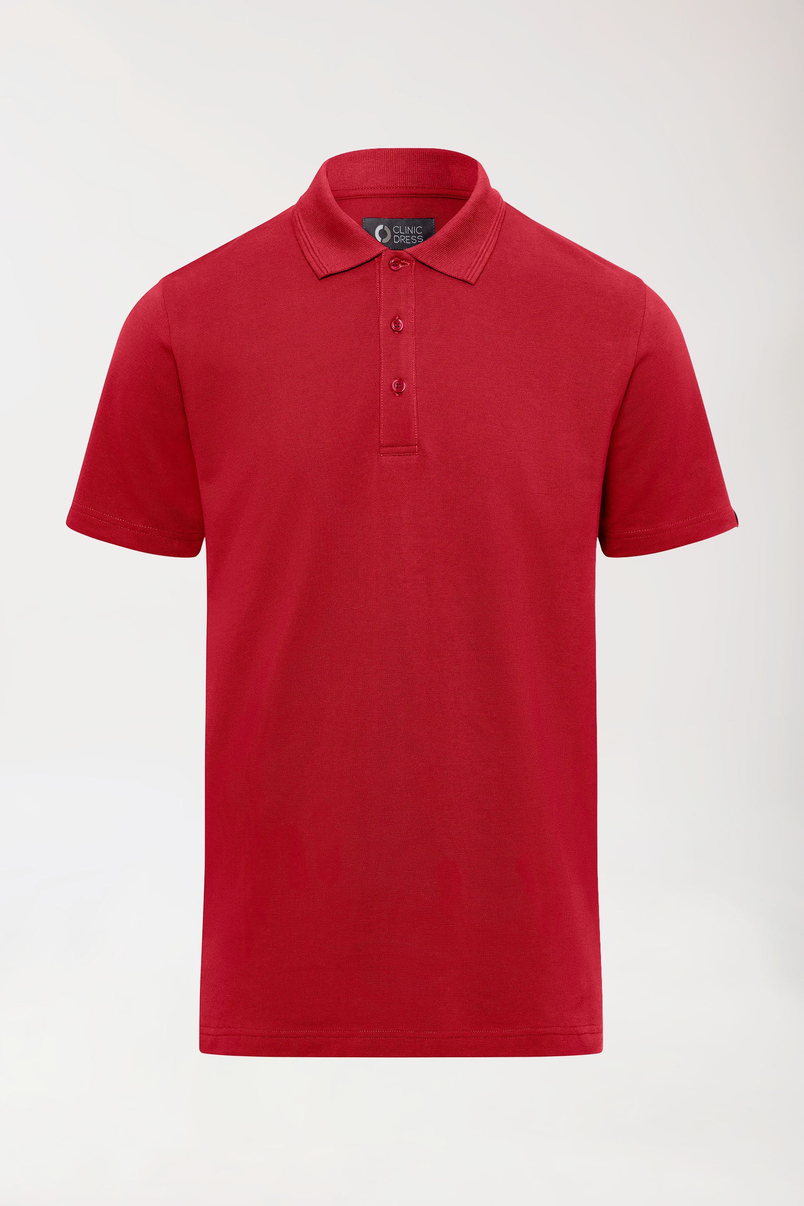 COMFY FLEX Shirt Stretch Homme - Col polo rouge