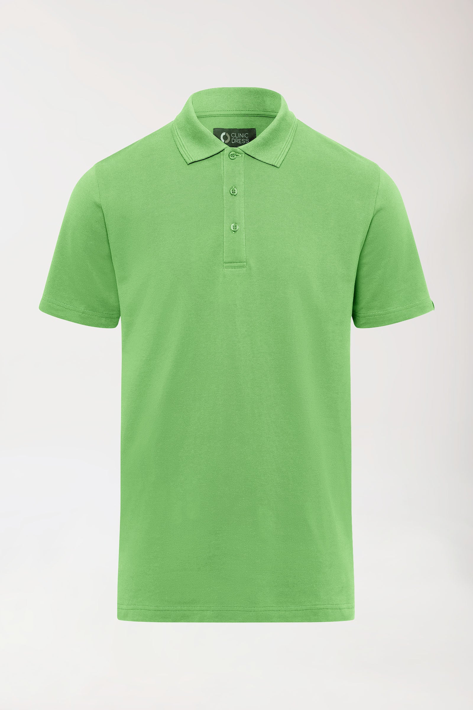 COMFY FLEX Shirt Stretch Homme - Col polo vert pomme, Vue de face