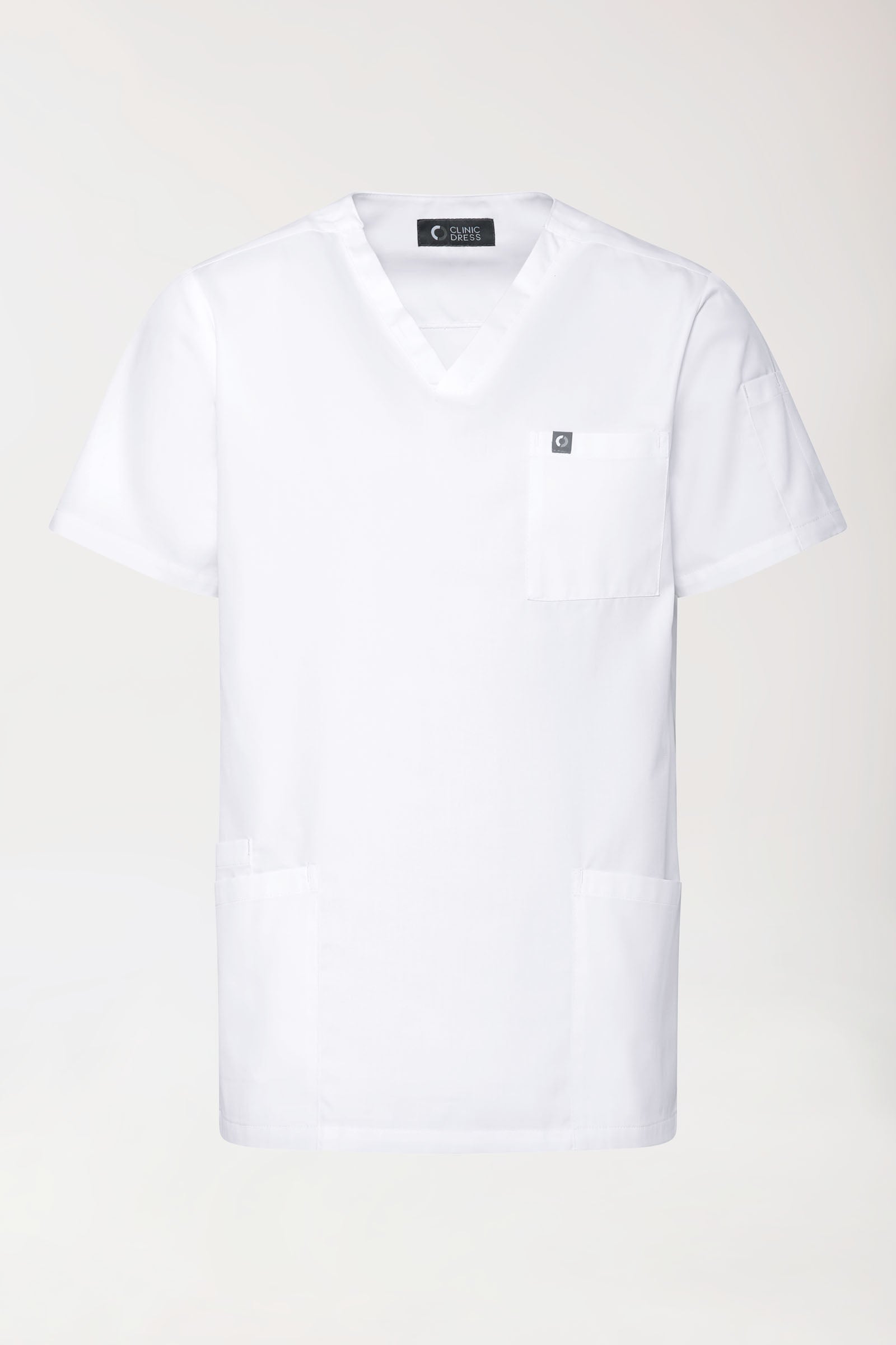 GREEN Tunique Stretch Homme - Décolleté V blanc