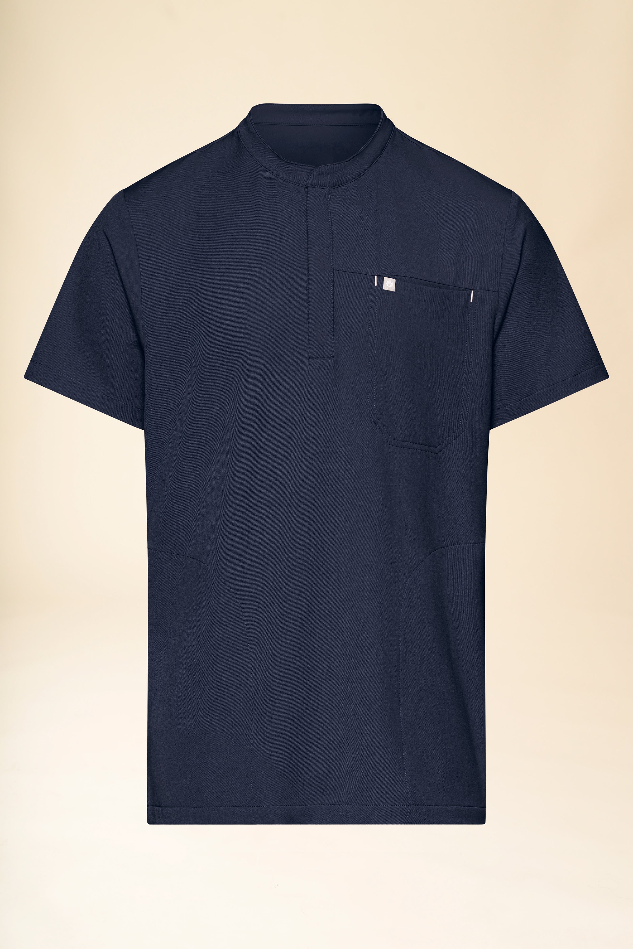 KAERE Tunique Homme - Col officier bleu navy