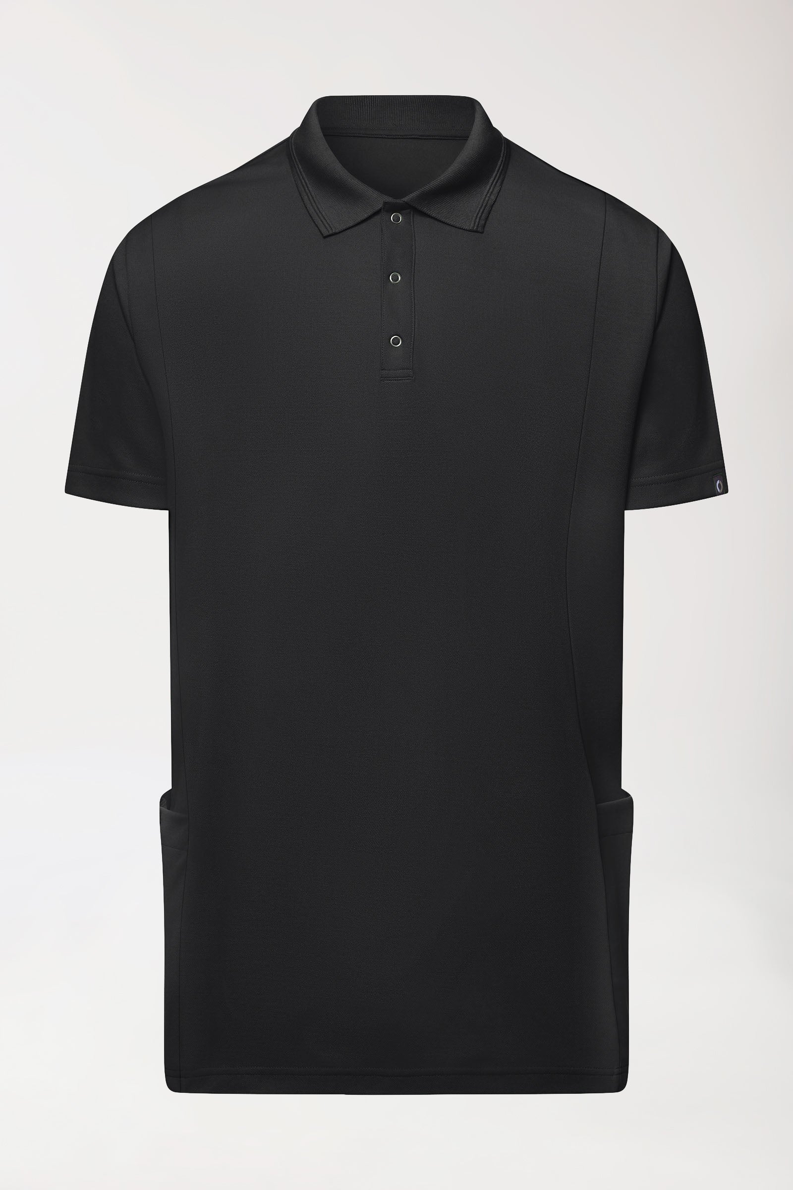 COMFY FLEX Tunique Stretch Homme - Col polo noir