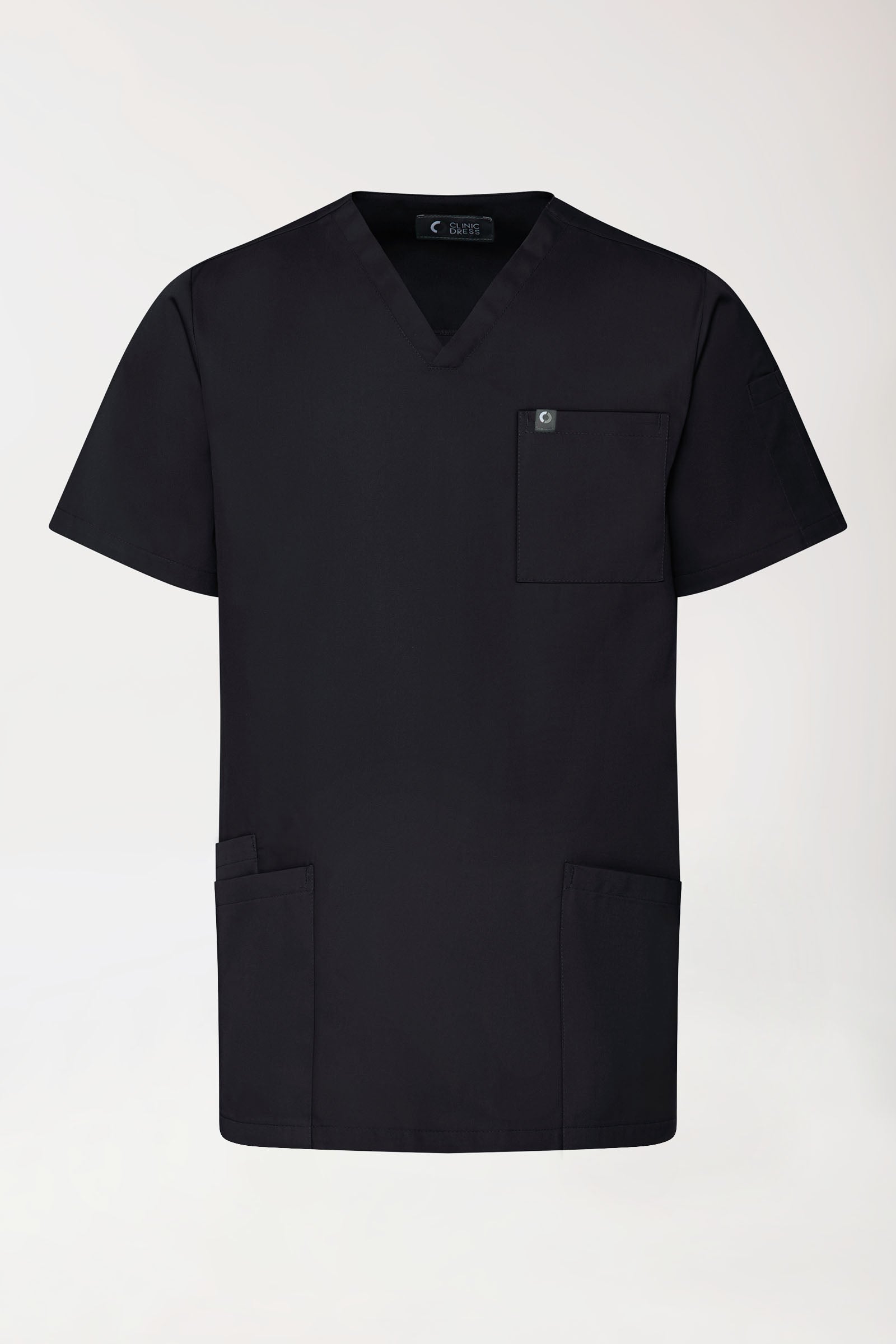 GREEN Tunique Stretch Homme - Décolleté V noir