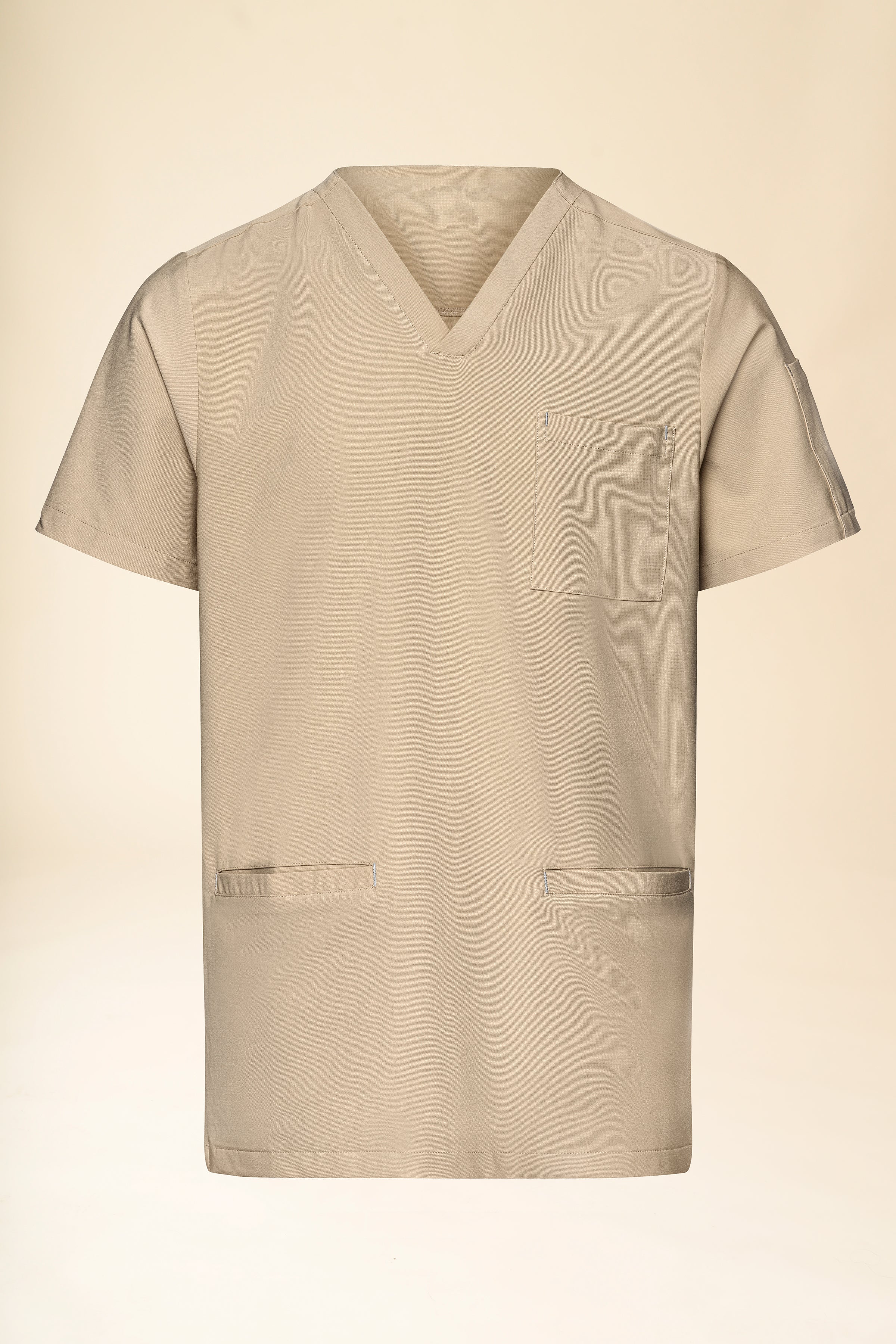 KAERE Tunique Homme - Col V sable, Vue de face