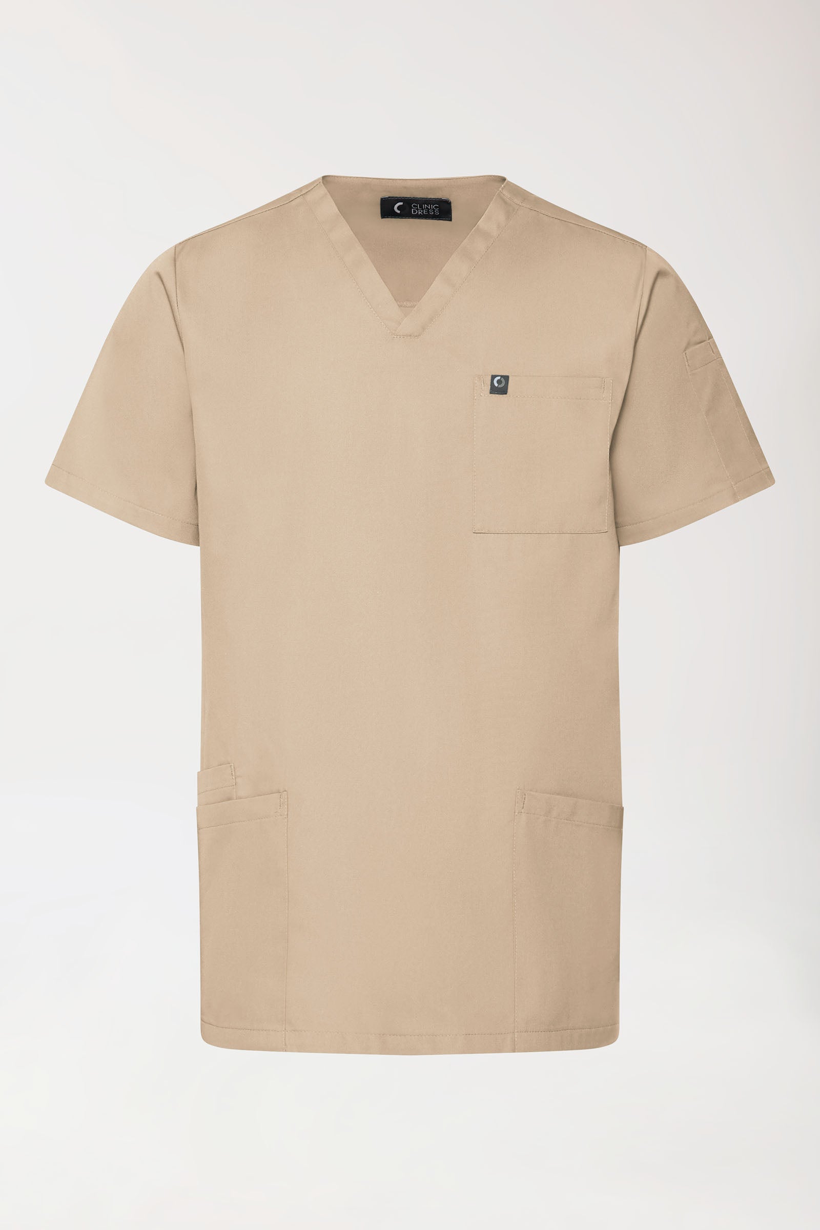 GREEN Tunique Stretch Homme - Décolleté V sable