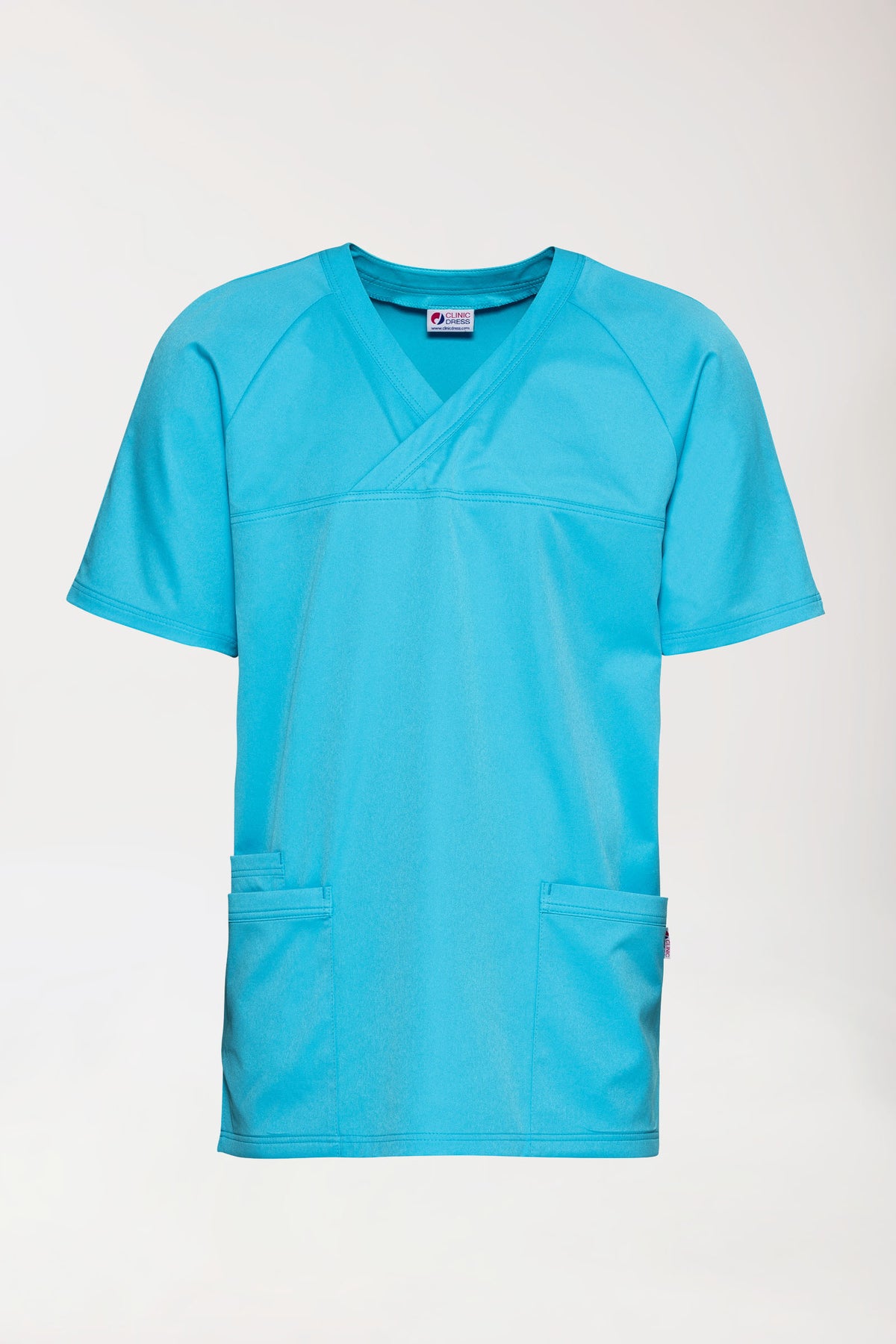 Move Stretch Tunique Homme - Col V turquoise, Vue de face