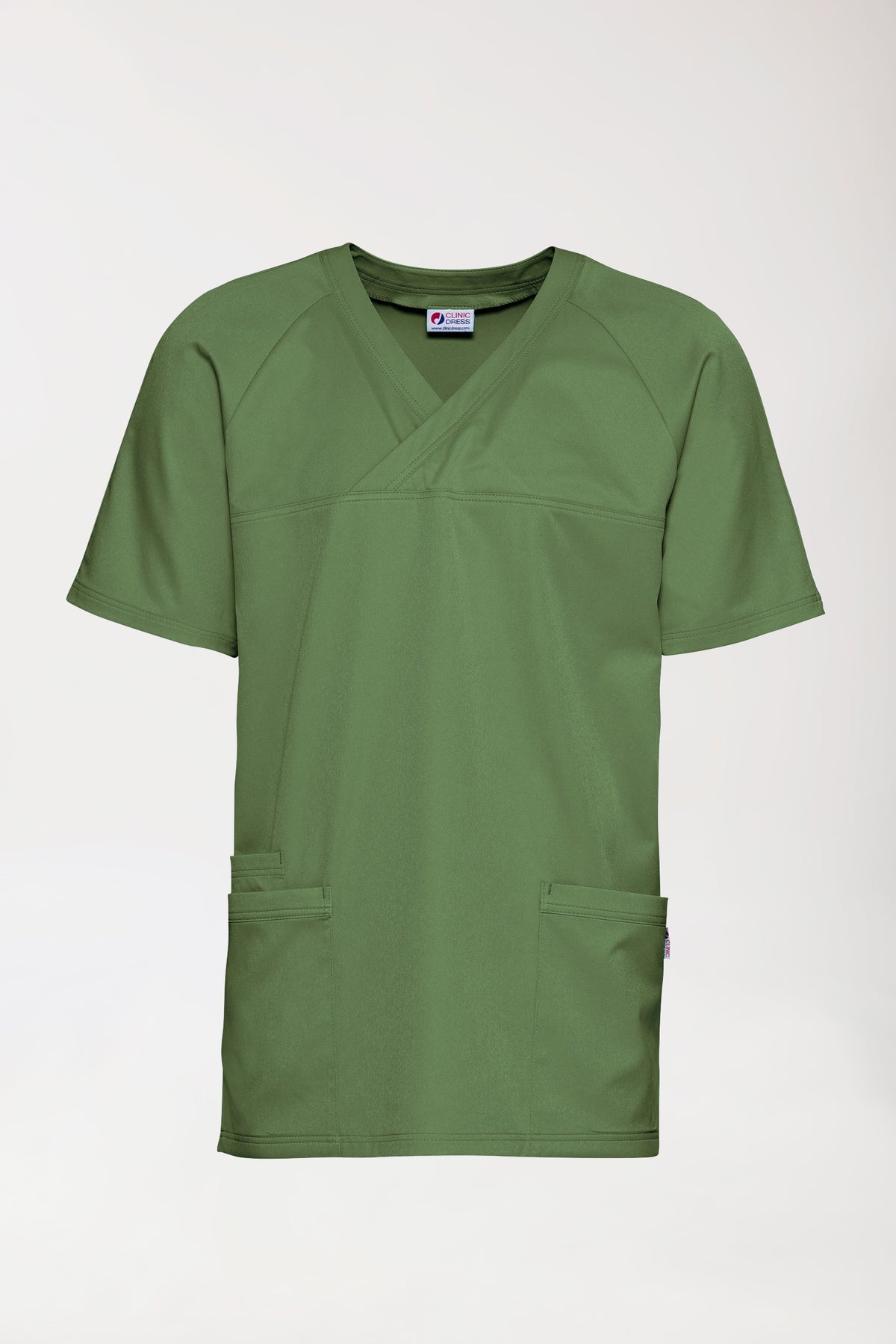 Move Stretch Tunique Homme - Col V vert prairie, Vue de face
