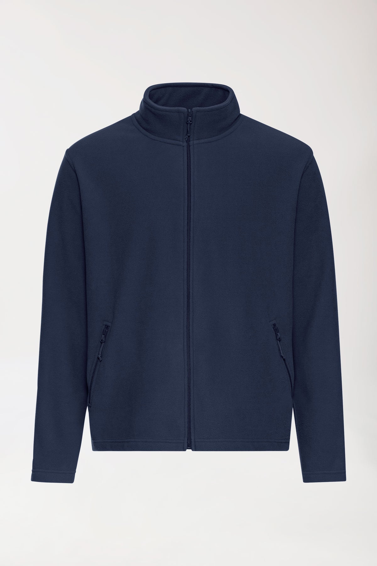 Veste polaire Homme - Col officier bleu nuit