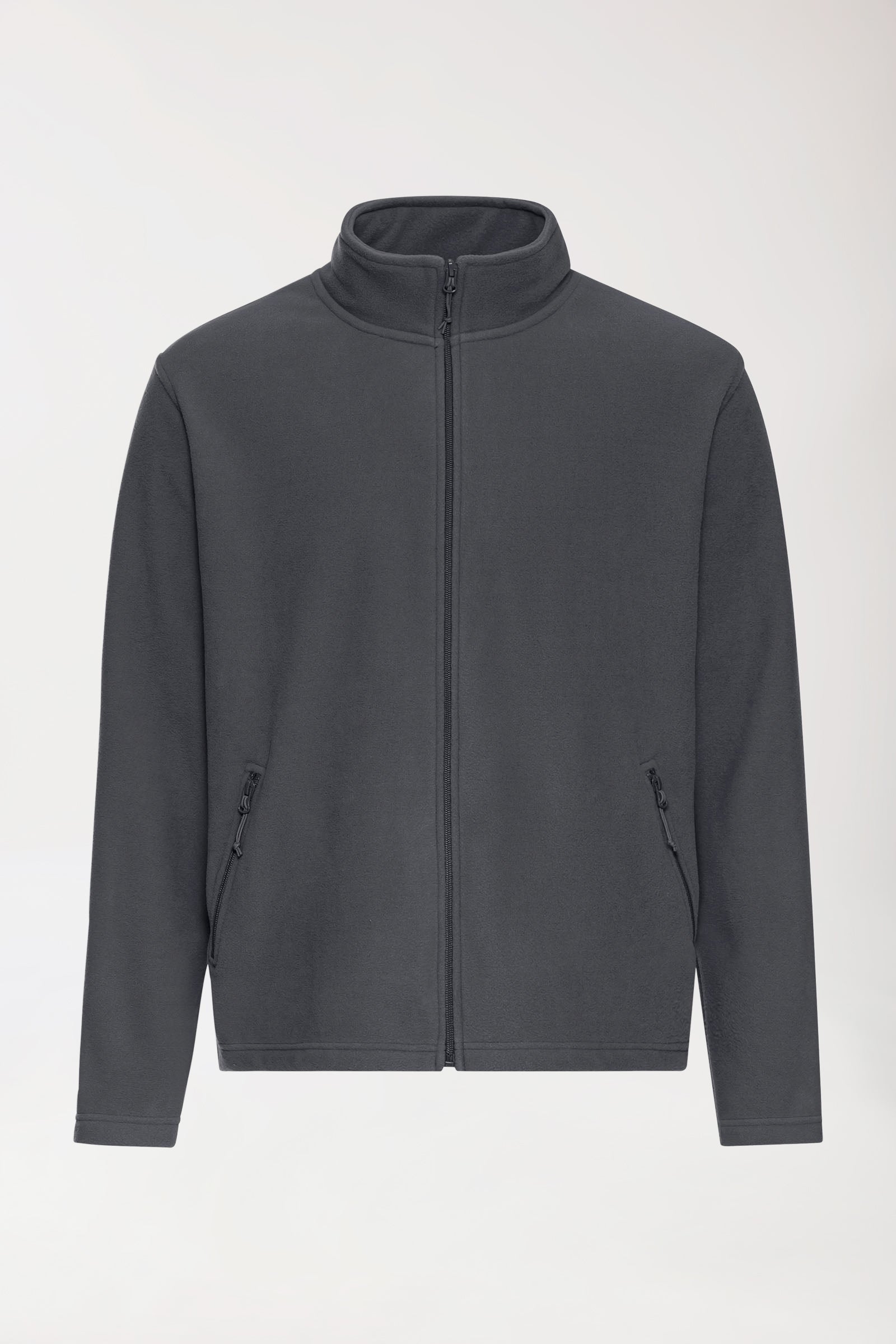 Veste polaire Homme - Col officier gris minerai