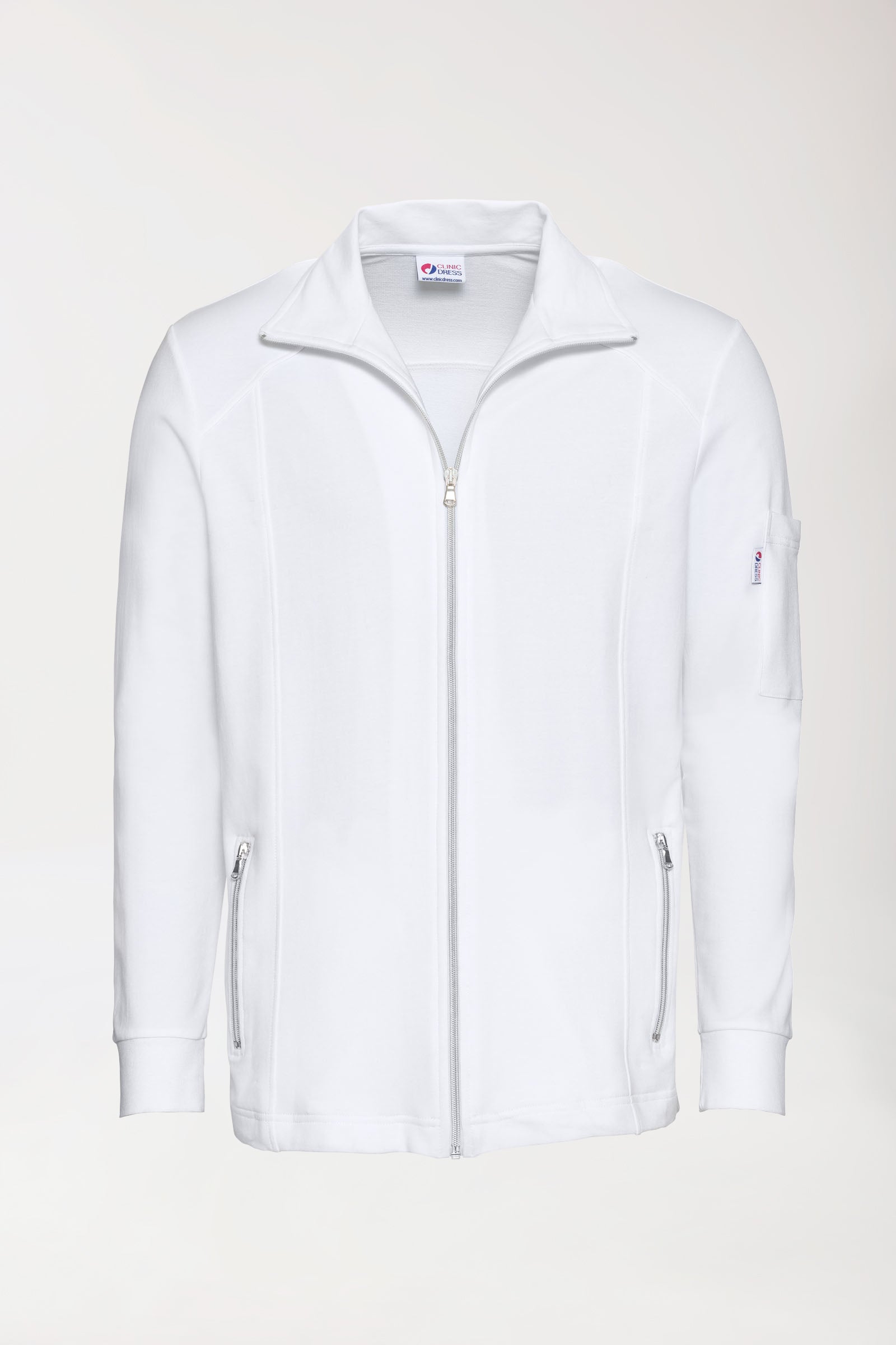 Veste en Sweat Homme - Col officier blanc
