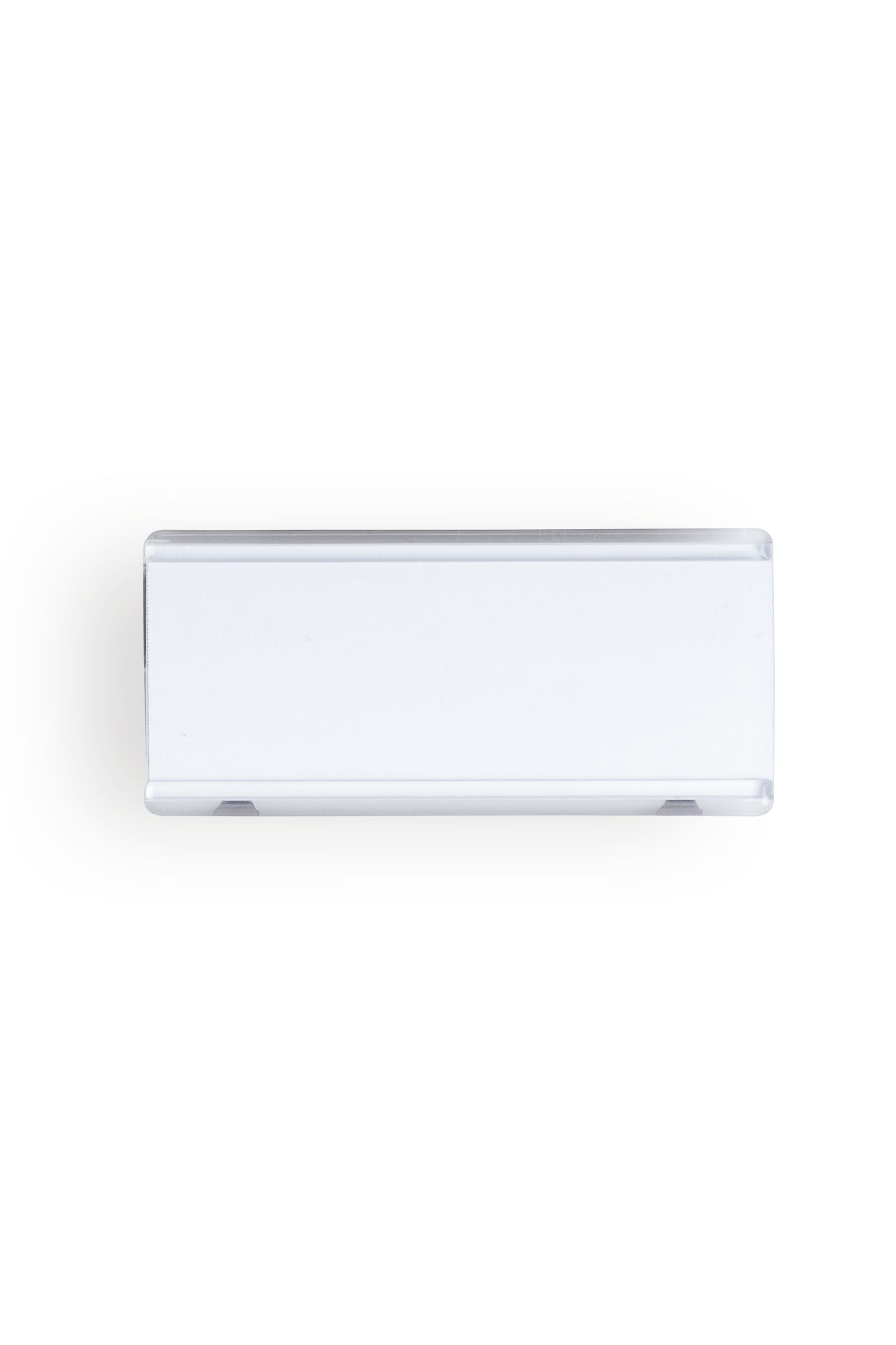 Badge d'identité magnétique transparent 7x3 cm