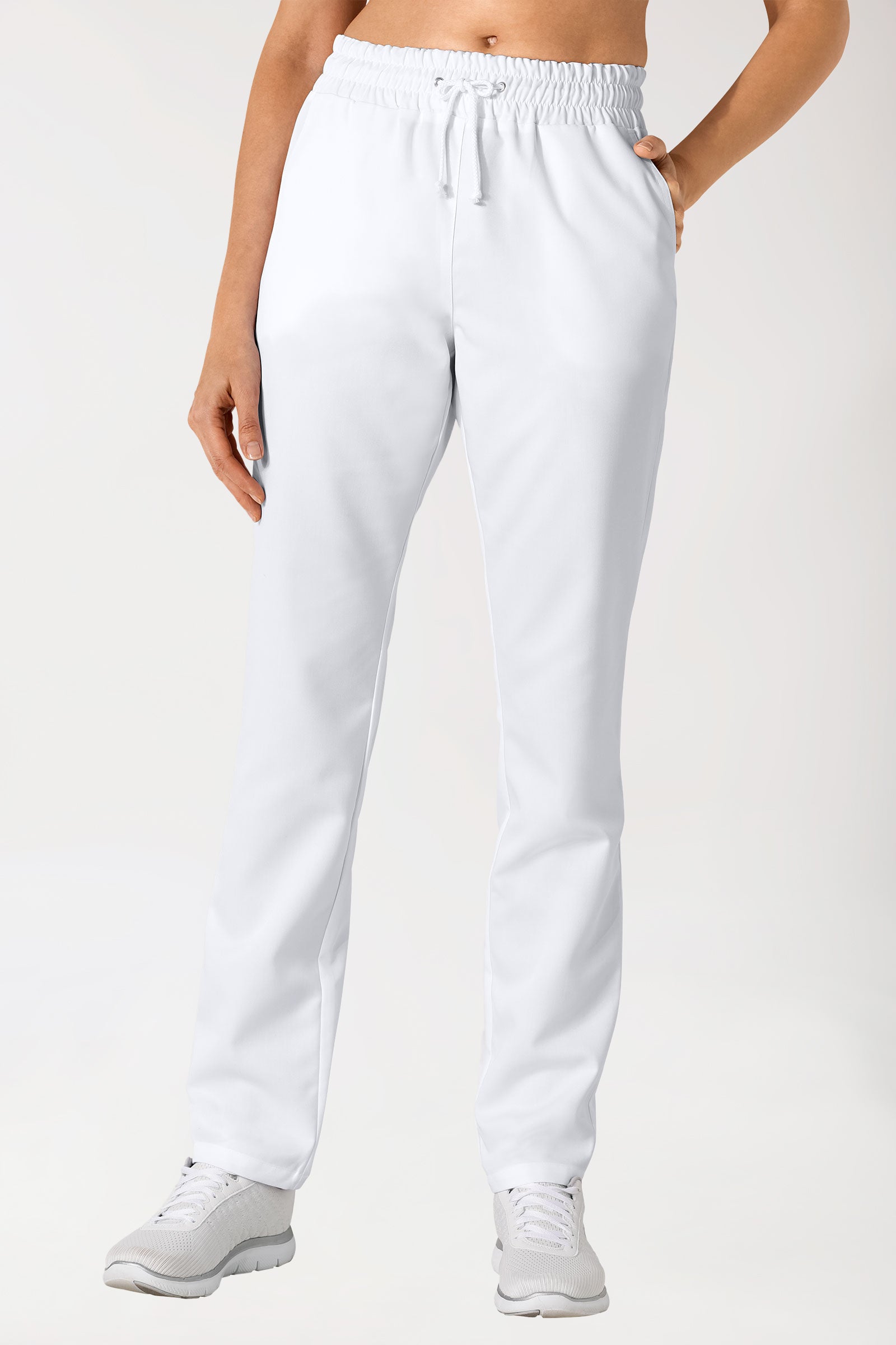 GREEN Pantalon mixte - Ceinture élastiquée blanc