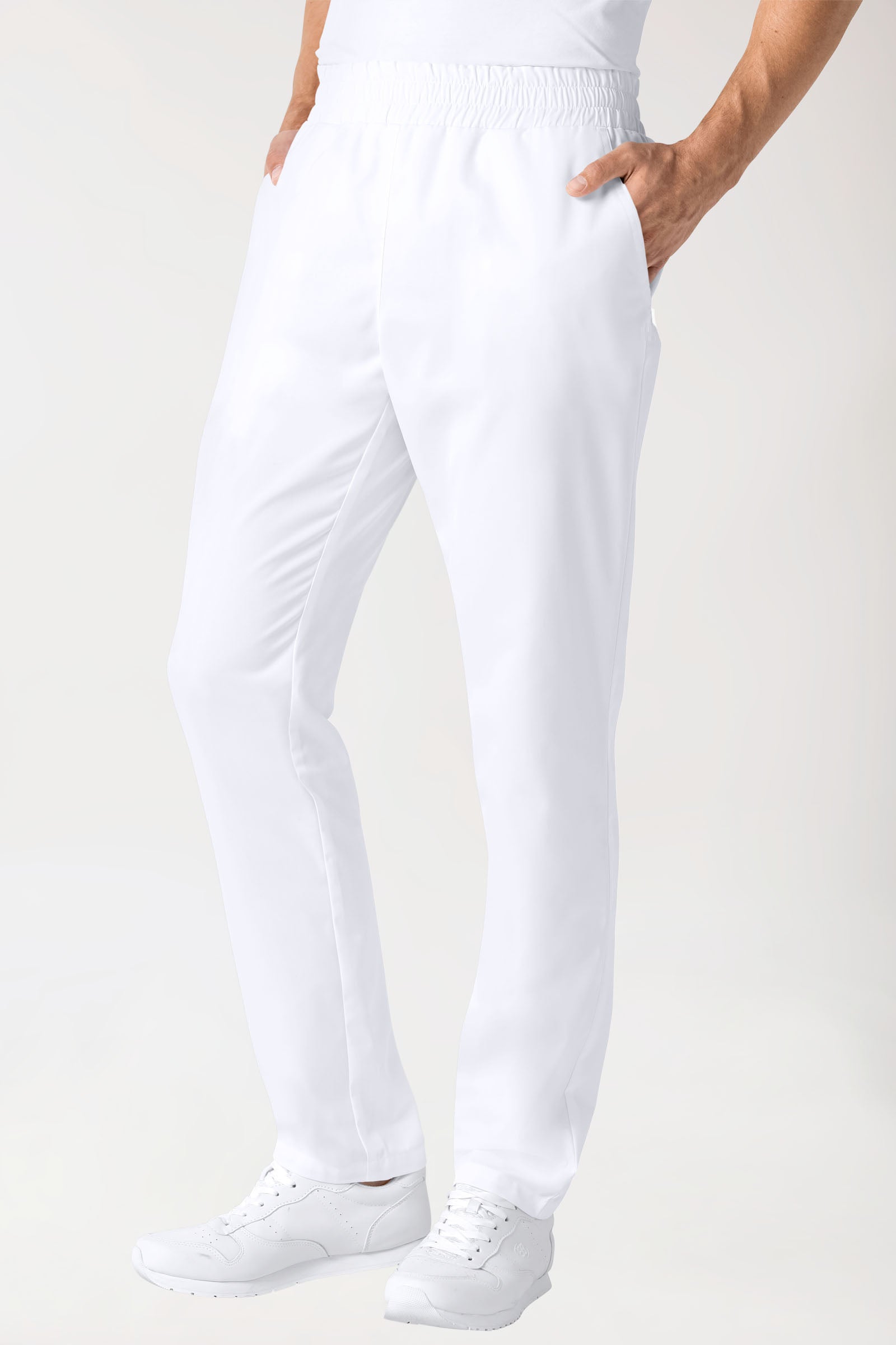 Pantalon mixte - Taille haute blanc