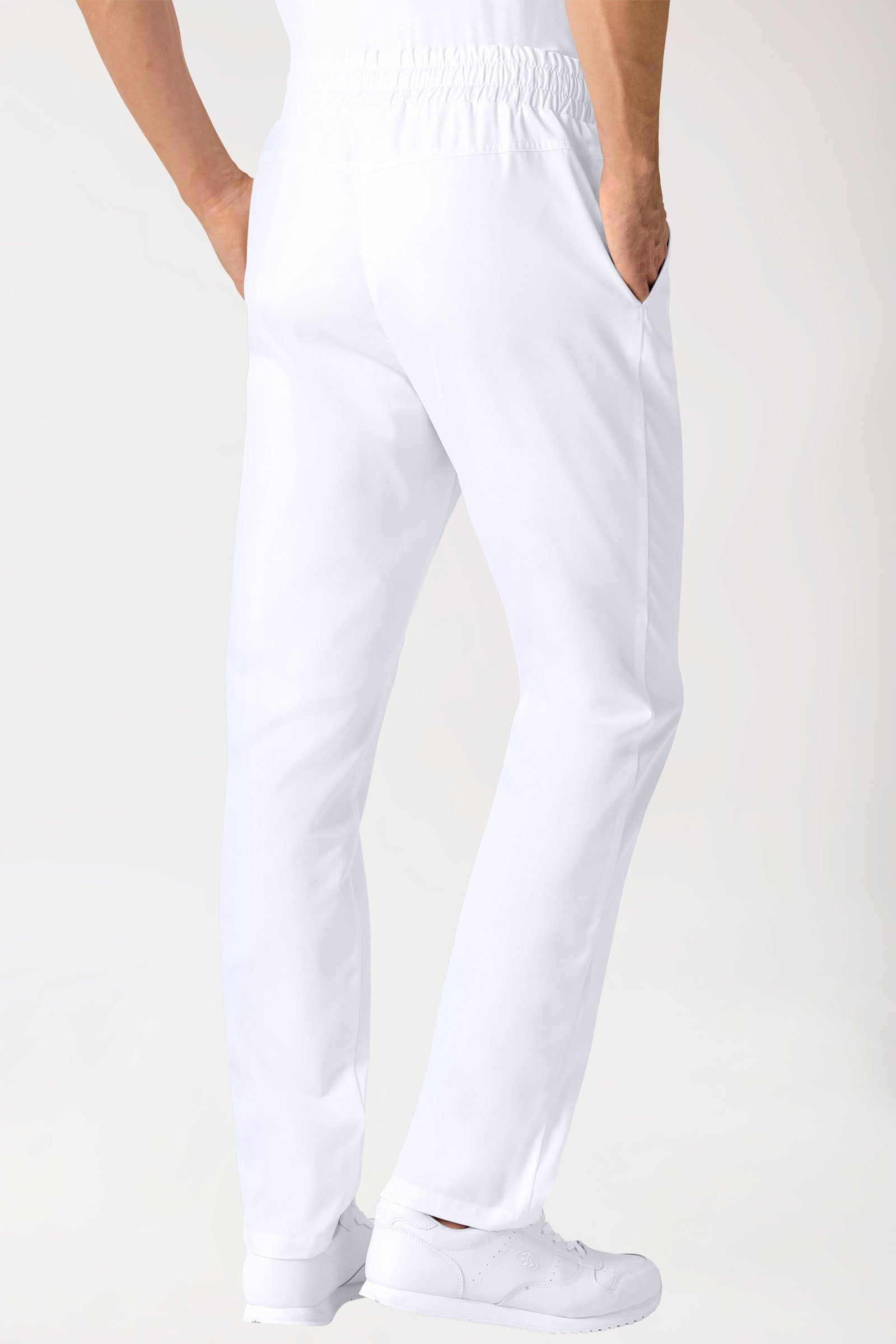 Pantalon mixte - Taille haute blanc