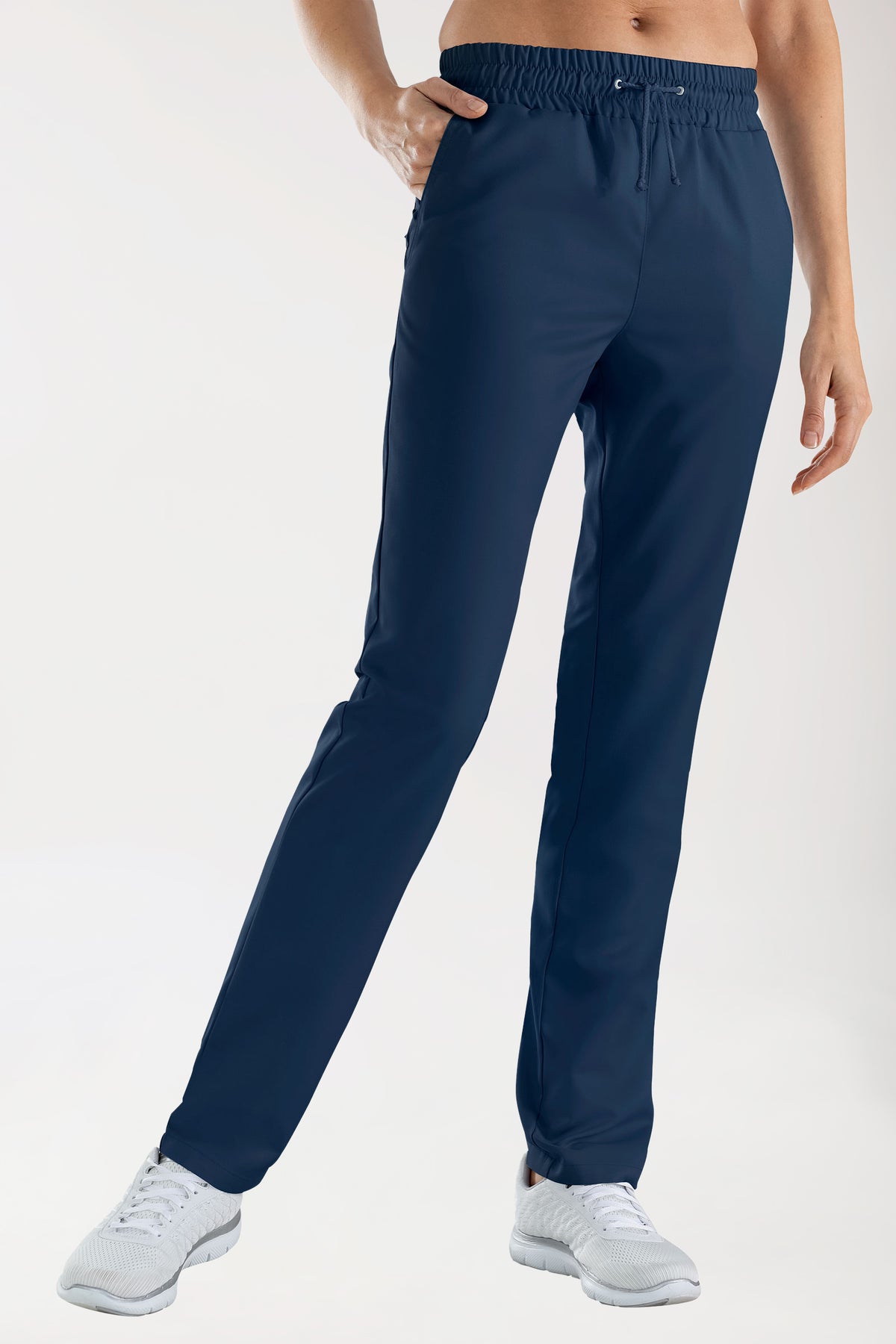 GREEN Pantalon mixte - Ceinture élastiquée bleu navy