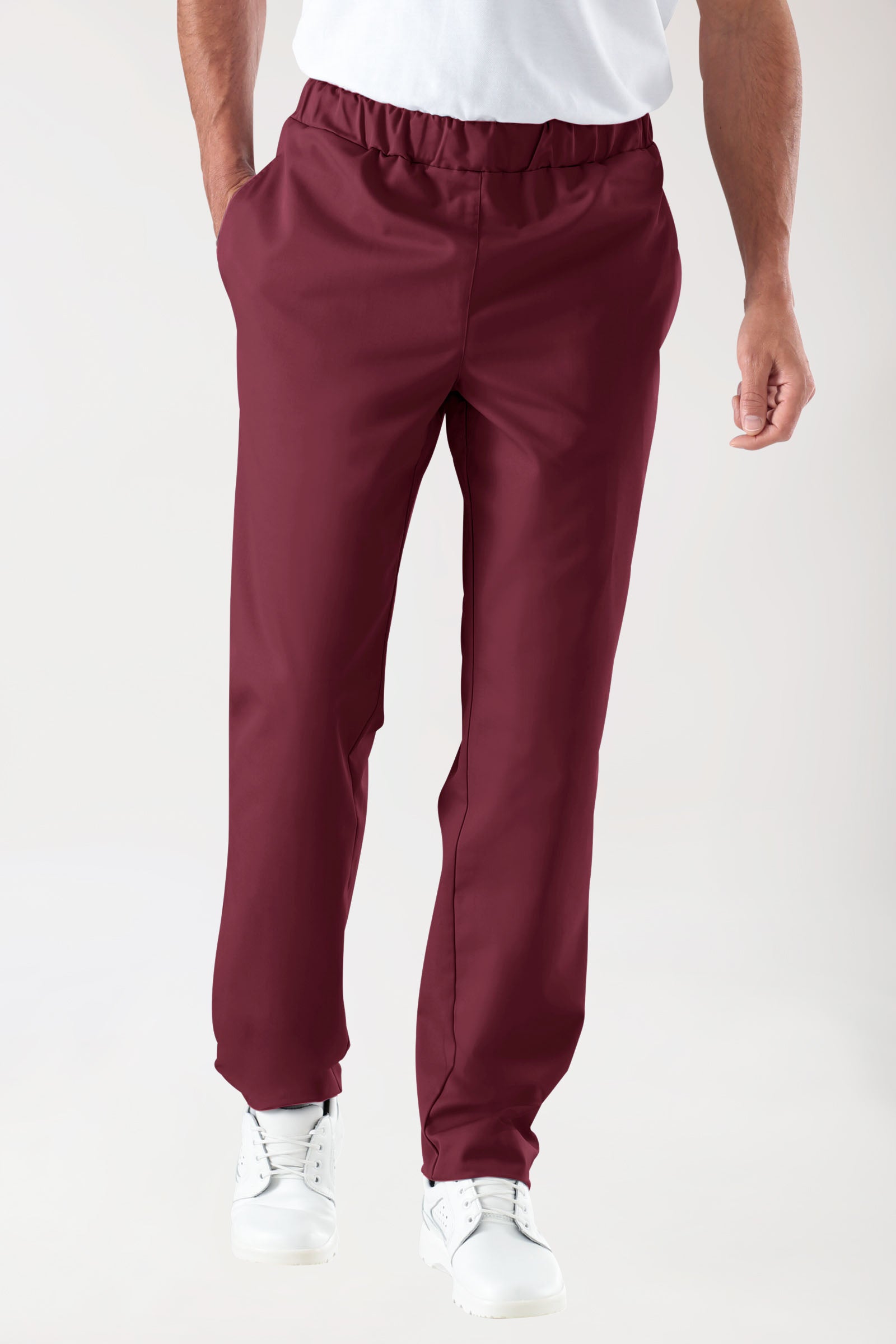 JUST STRONG Pantalon mixte - Ceinture élastiquée bordeaux