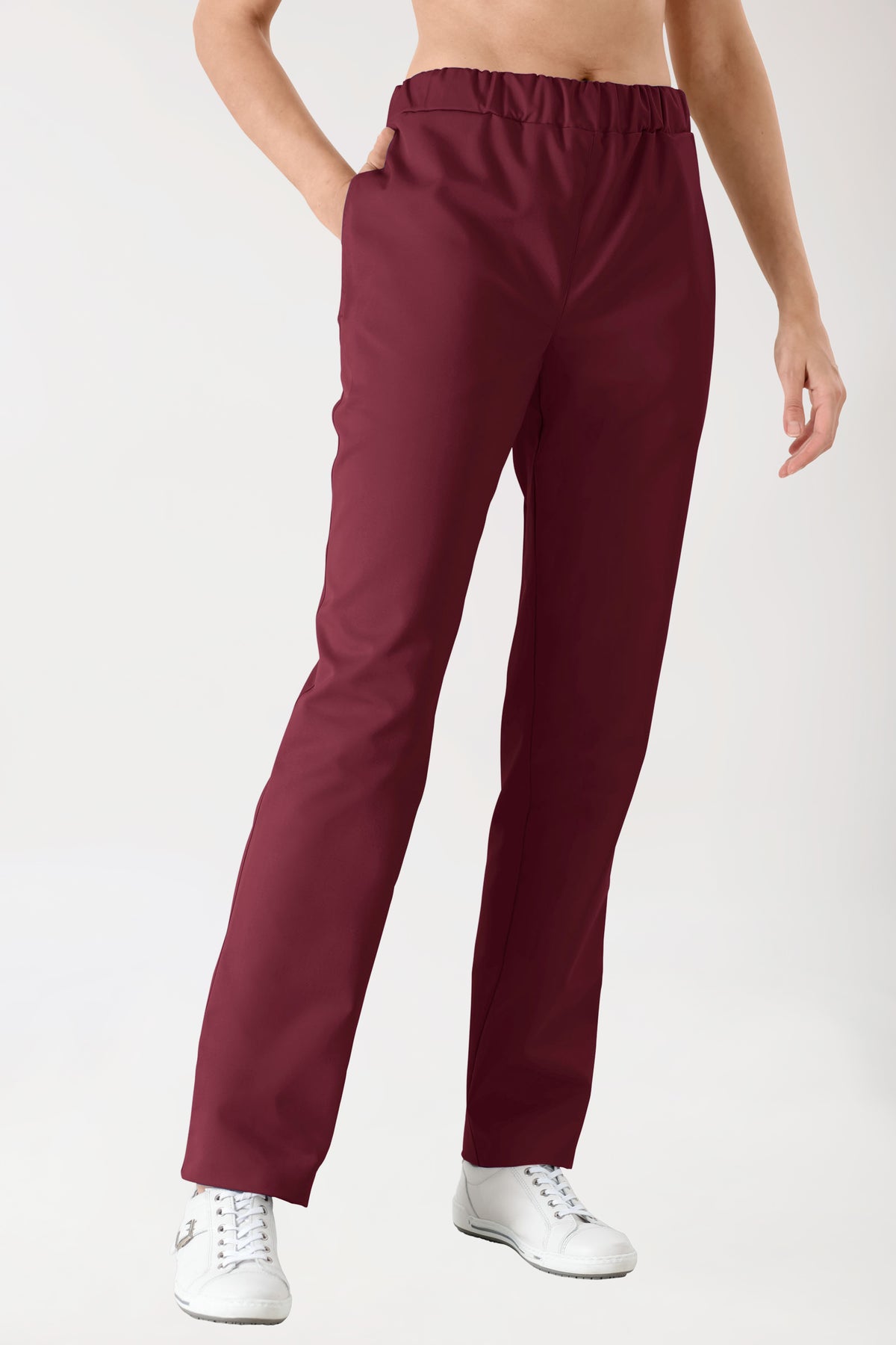 JUST STRONG Pantalon mixte - Ceinture élastiquée bordeaux