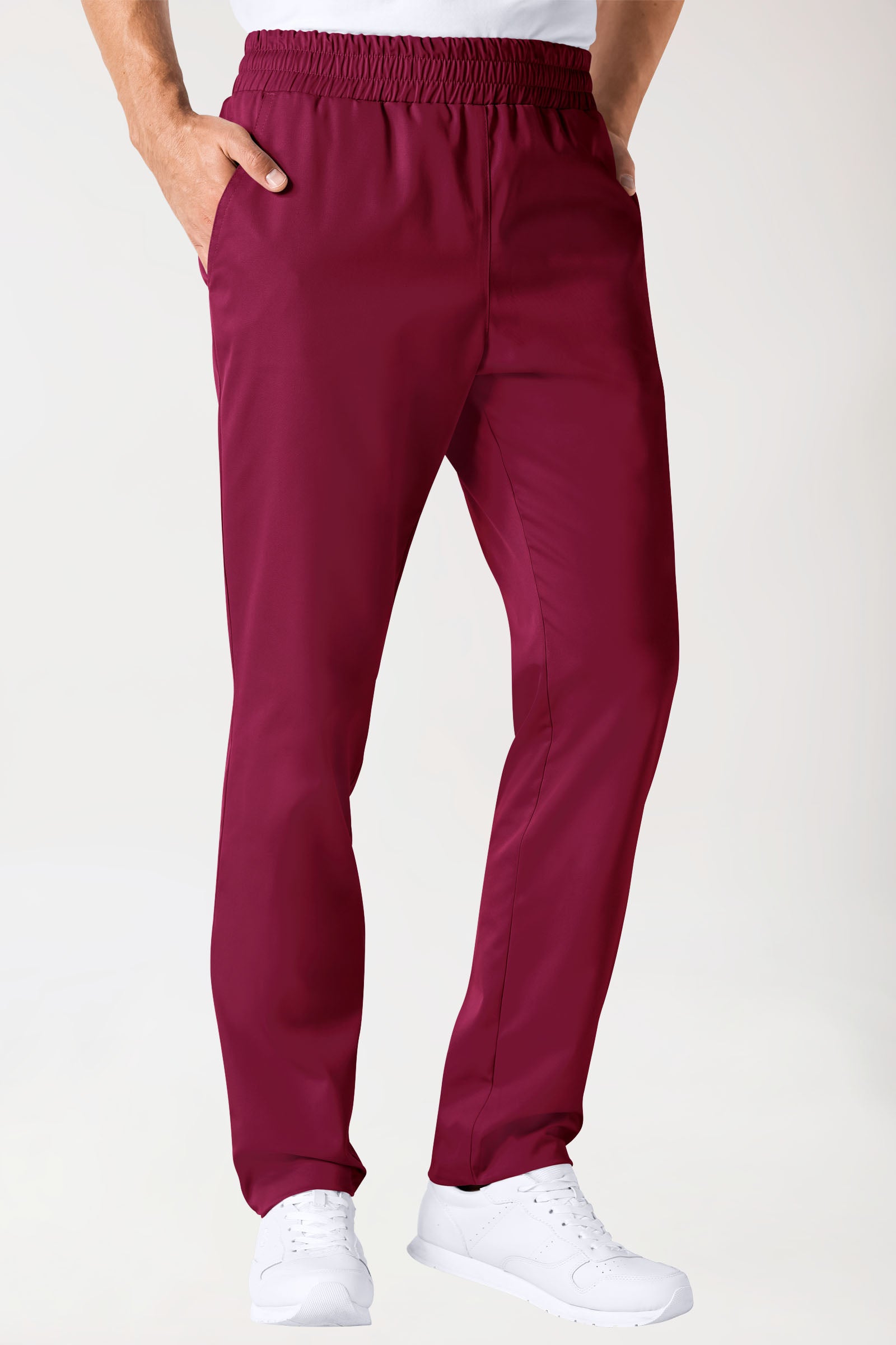 Pantalon mixte - Taille haute bordeaux