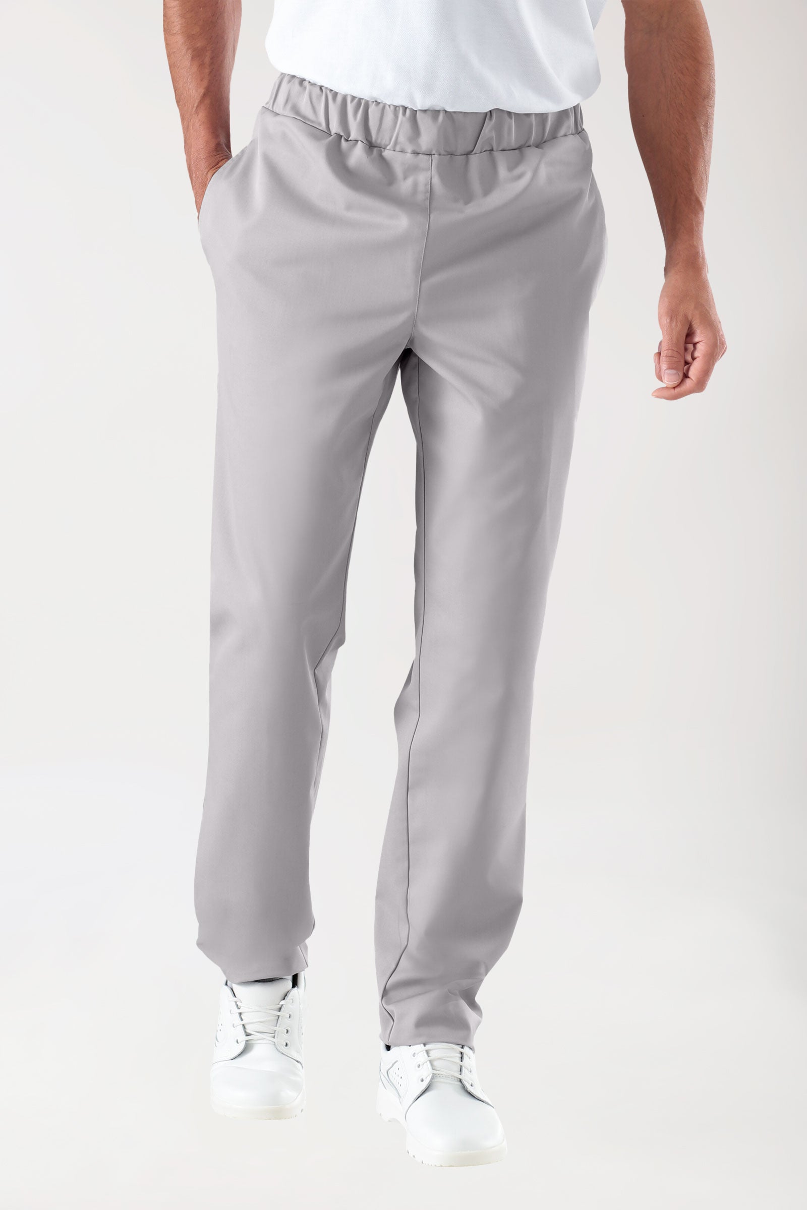 JUST STRONG Pantalon mixte - Poche côté - Ceinture élastiquée gris