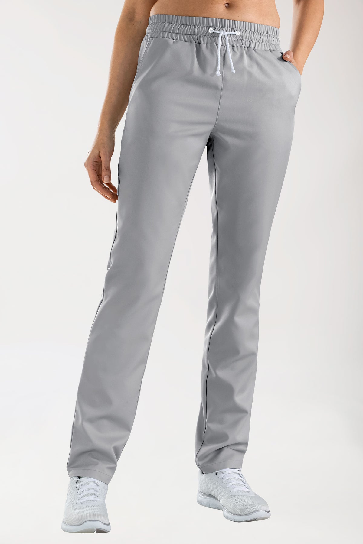 GREEN Pantalon mixte - Ceinture élastiquée gris moyen