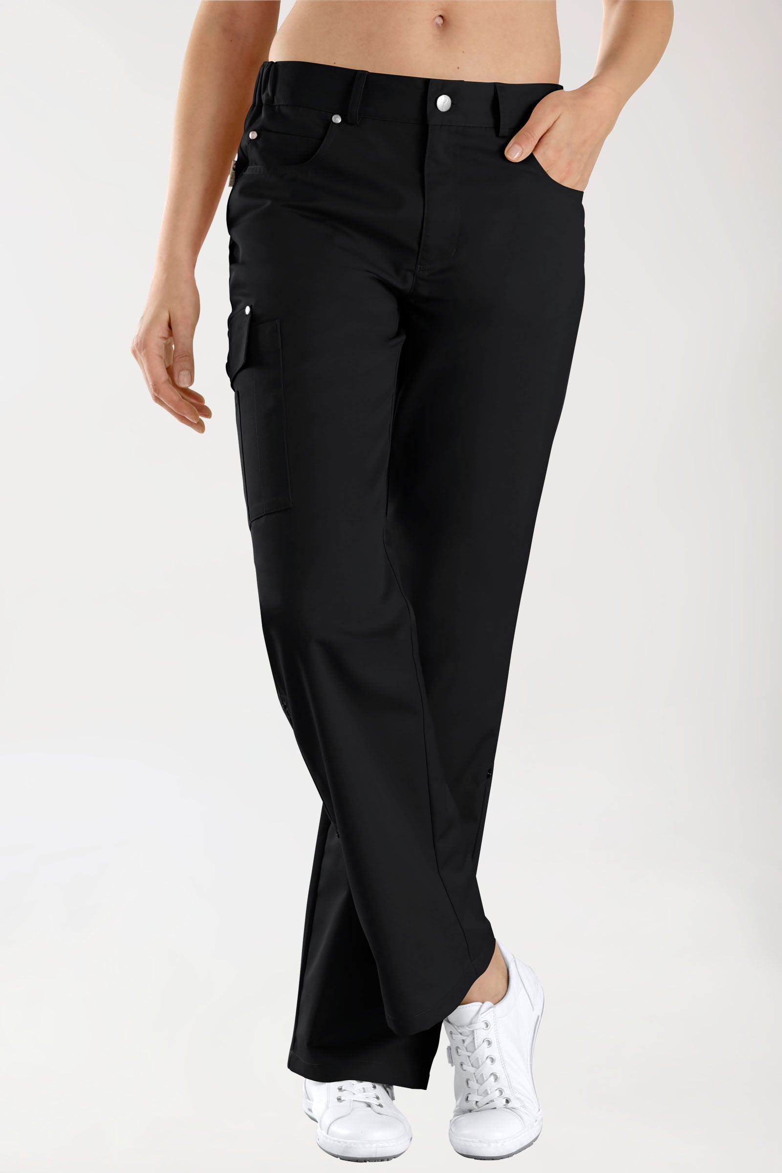 JUST STRONG Pantalon mixte - Ceinture partiellement élastiquée noir