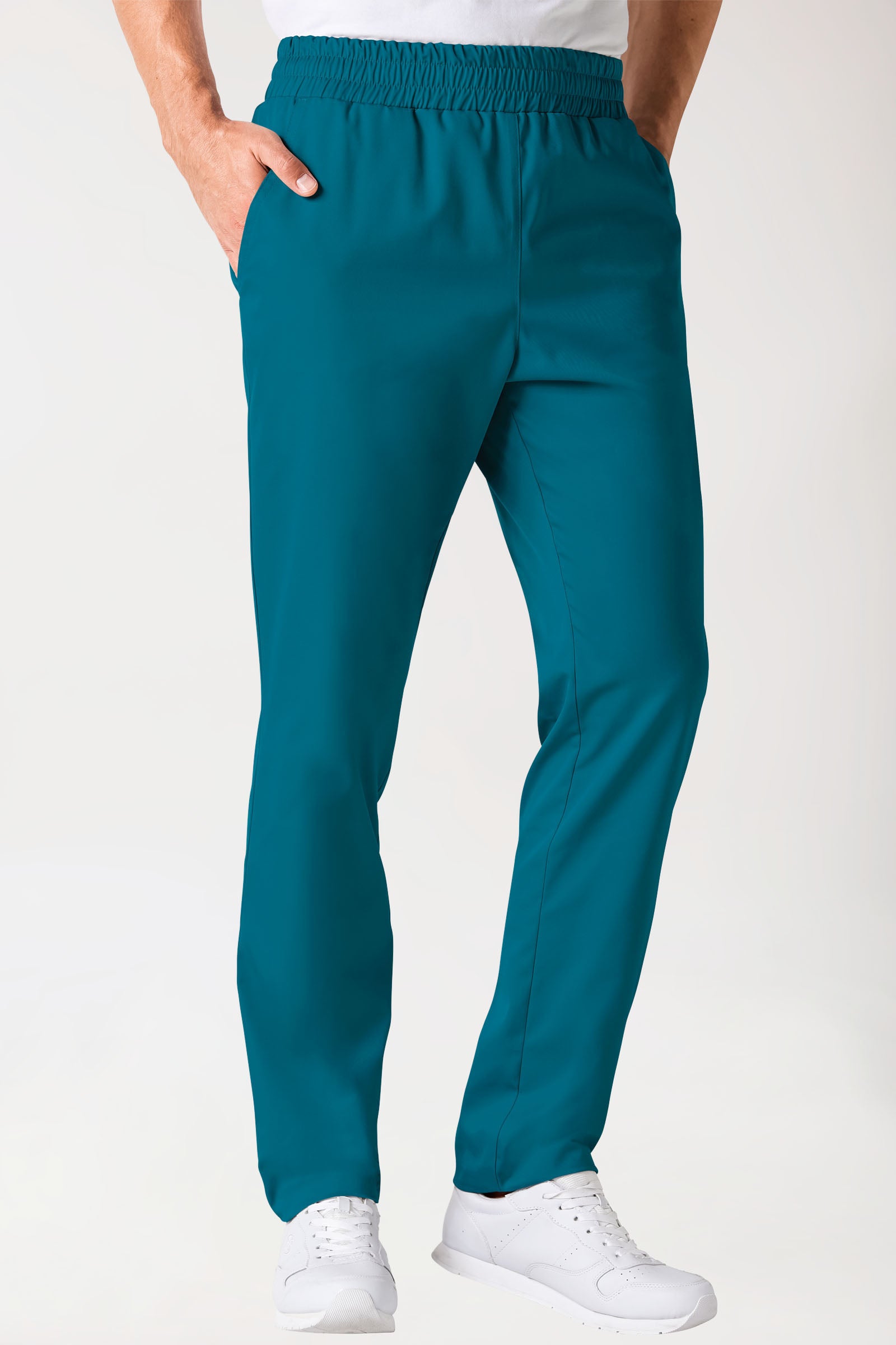 Pantalon mixte - Taille haute vert pétrole