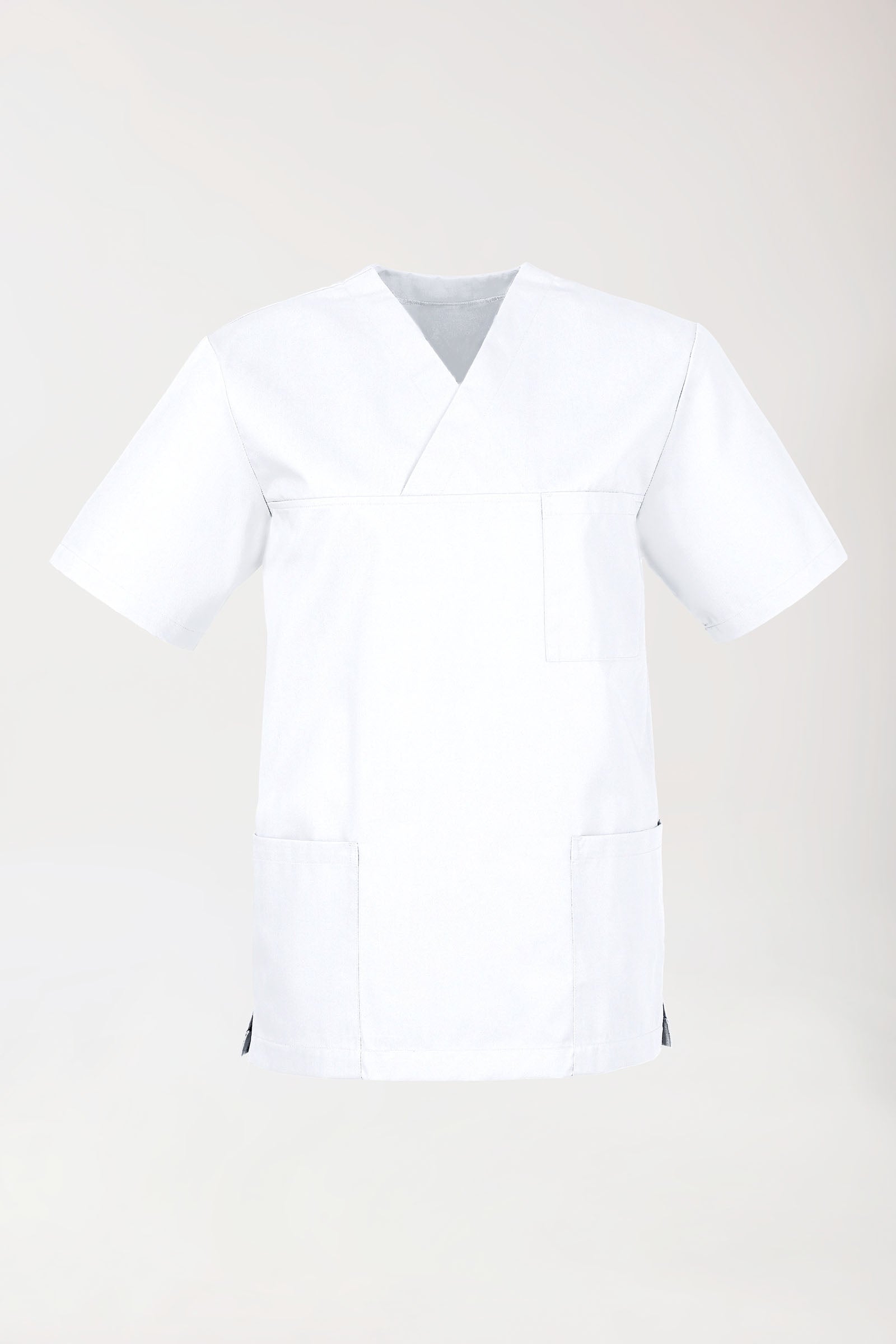 Tunique Stretch Homme - Décolleté V blanc