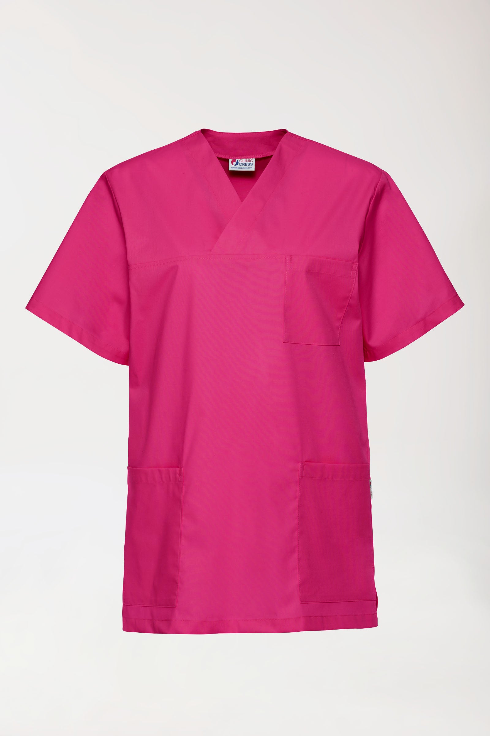 Tunique Stretch mixte - Col V pink, Vue de face