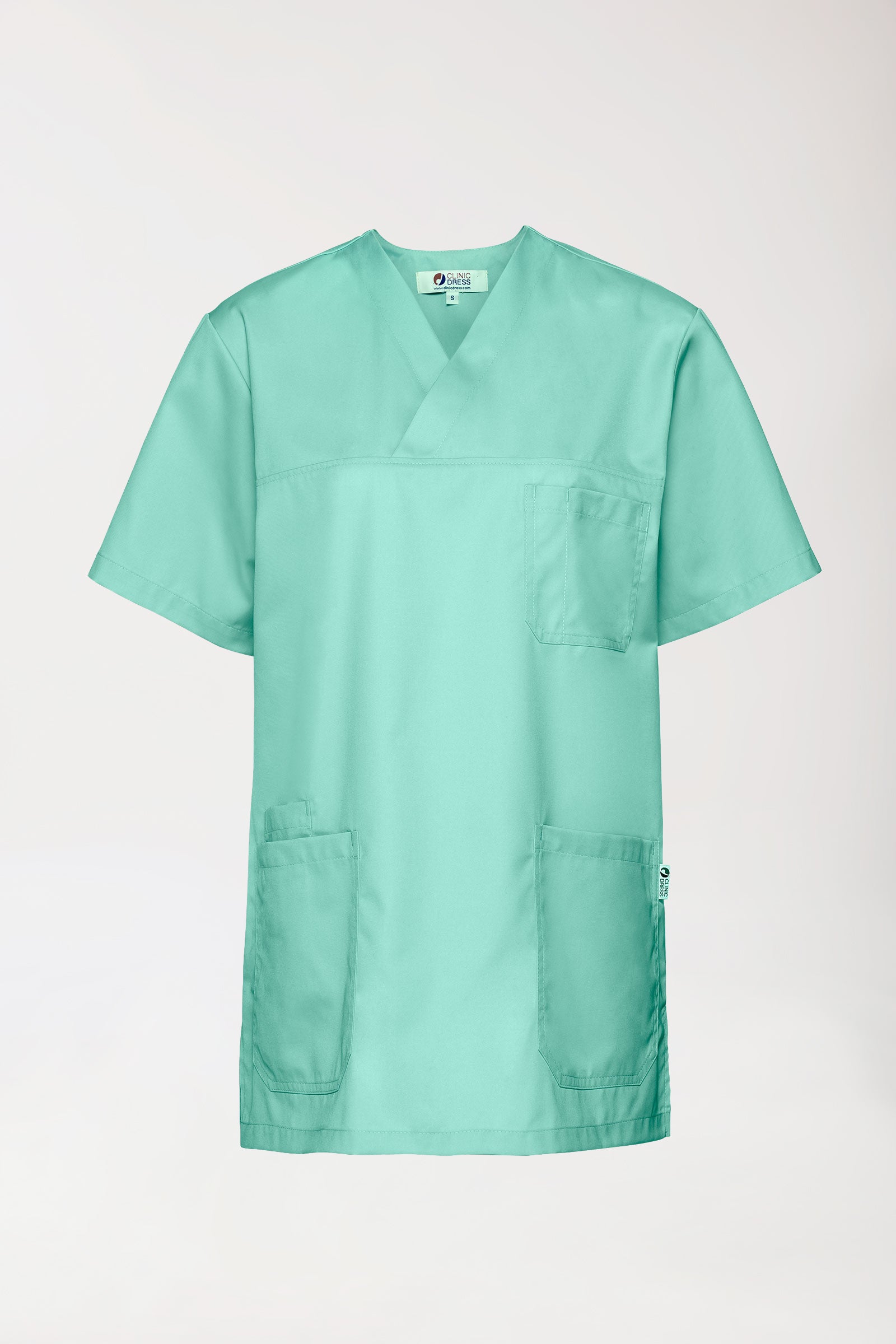 Tunique vert aqua col en V