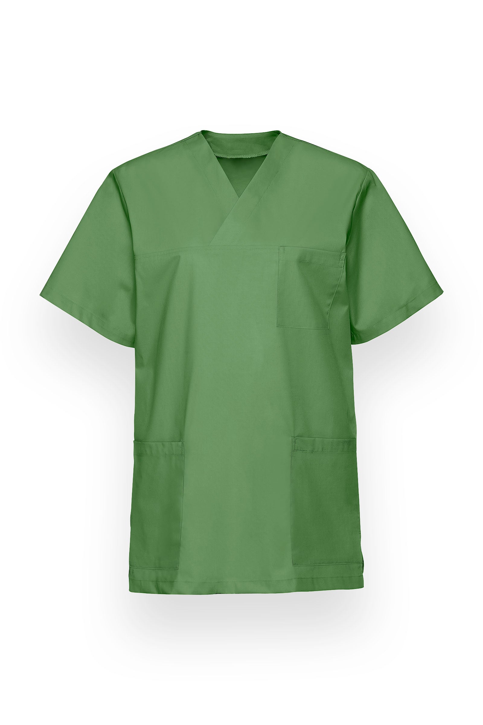 Tunique Stretch mixte - Col V taupe foncé vert prairie