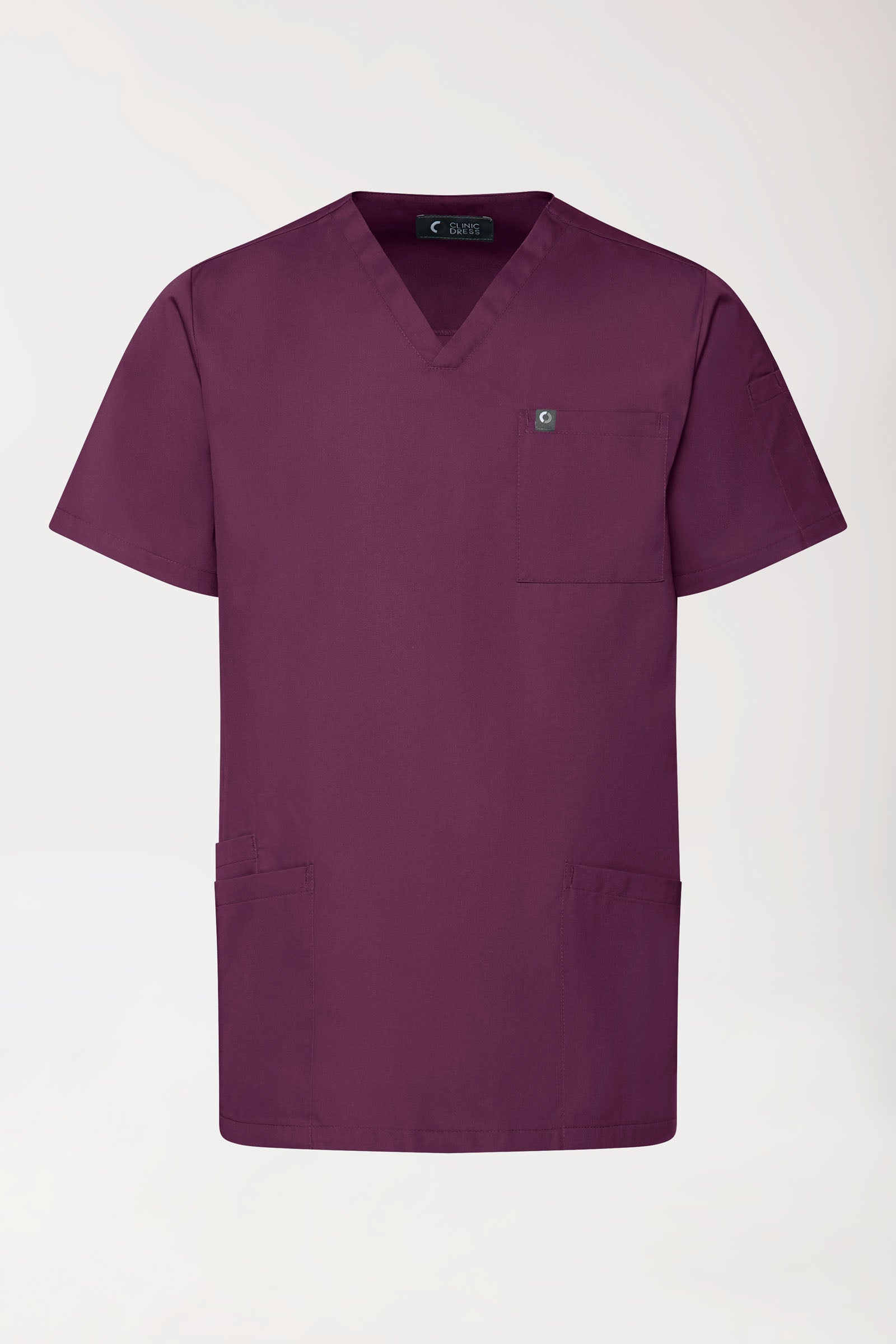 GREEN Tunique Stretch Homme - Décolleté V prune, Vue de face