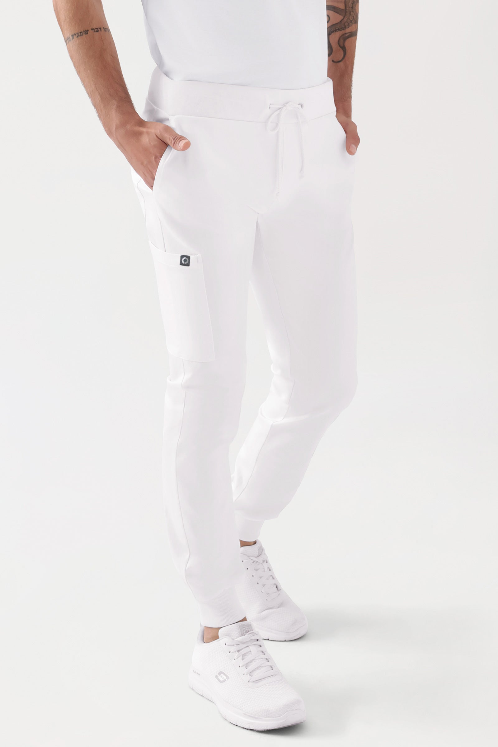 COMFY FLEX Pantalon Homme - Jogpant blanc, Vue de face