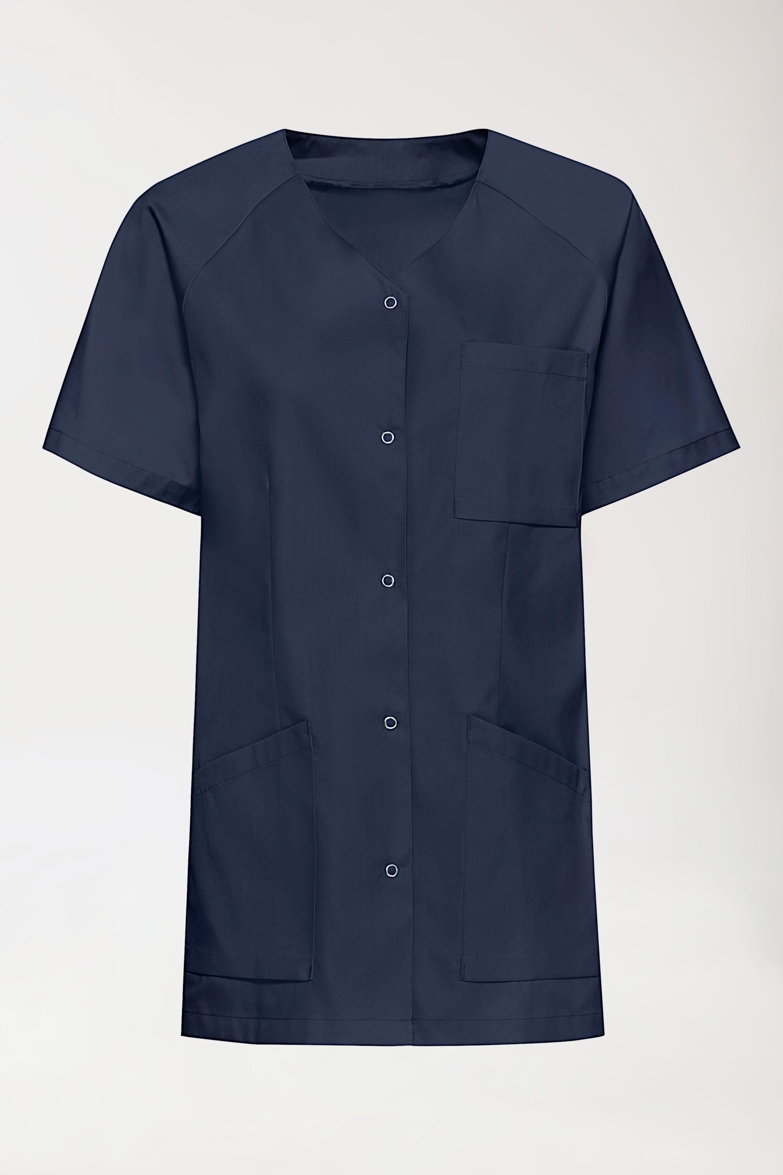 LA Blouse médicale femme - patte pressions navy