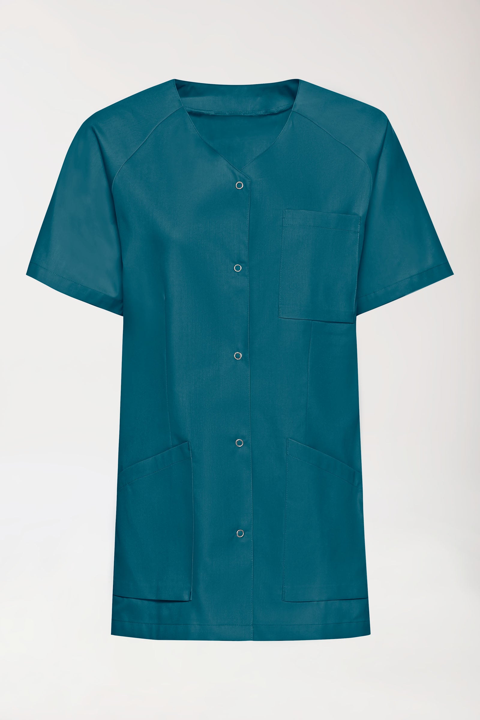 LA Blouse médicale femme - patte pressions pétrole