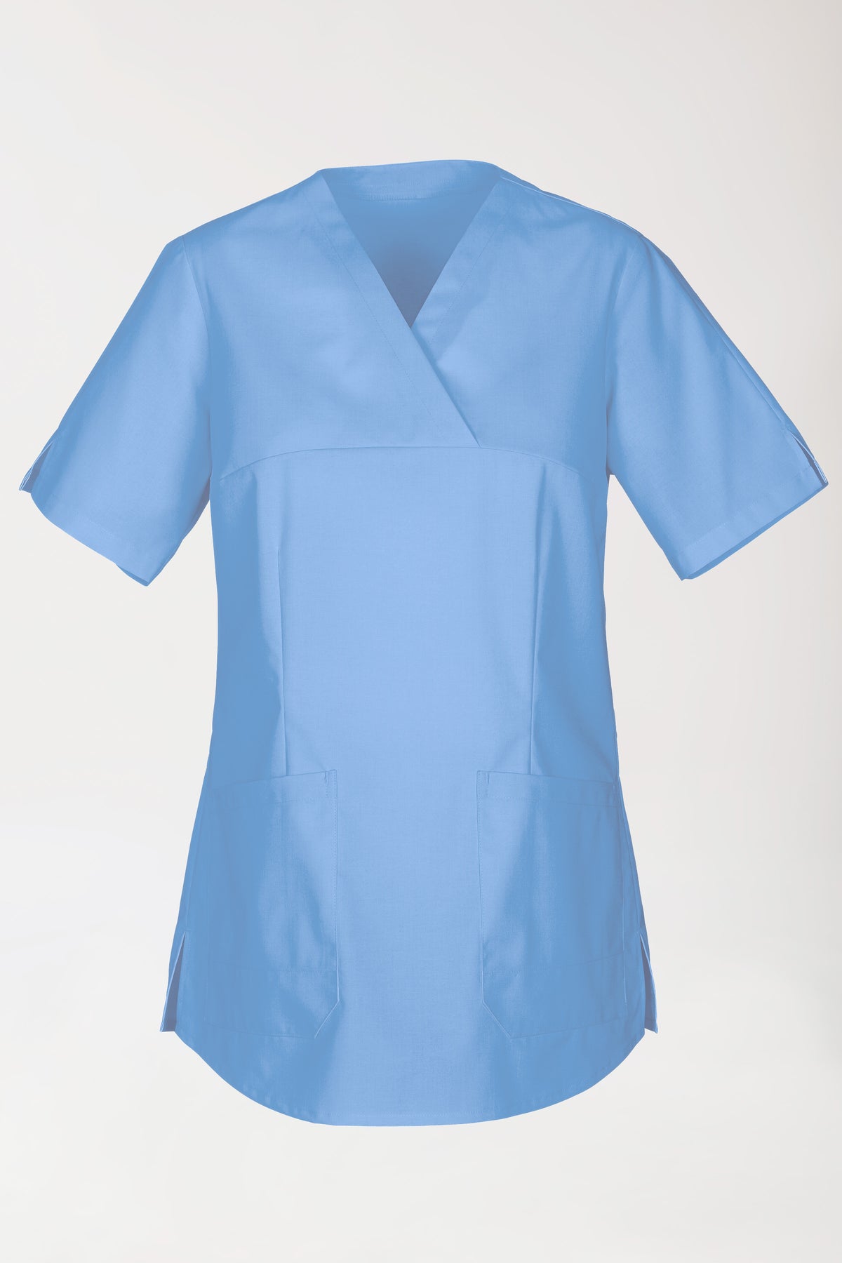 Tunique Stretch Femme - Col V bleu ciel, Vue de face
