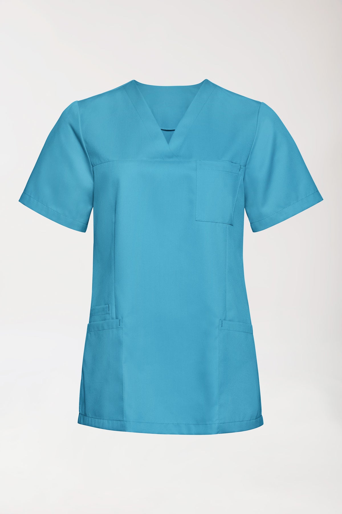 TENCEL™ Tunique Femme - Décolleté V turquoise foncé, Vue de face