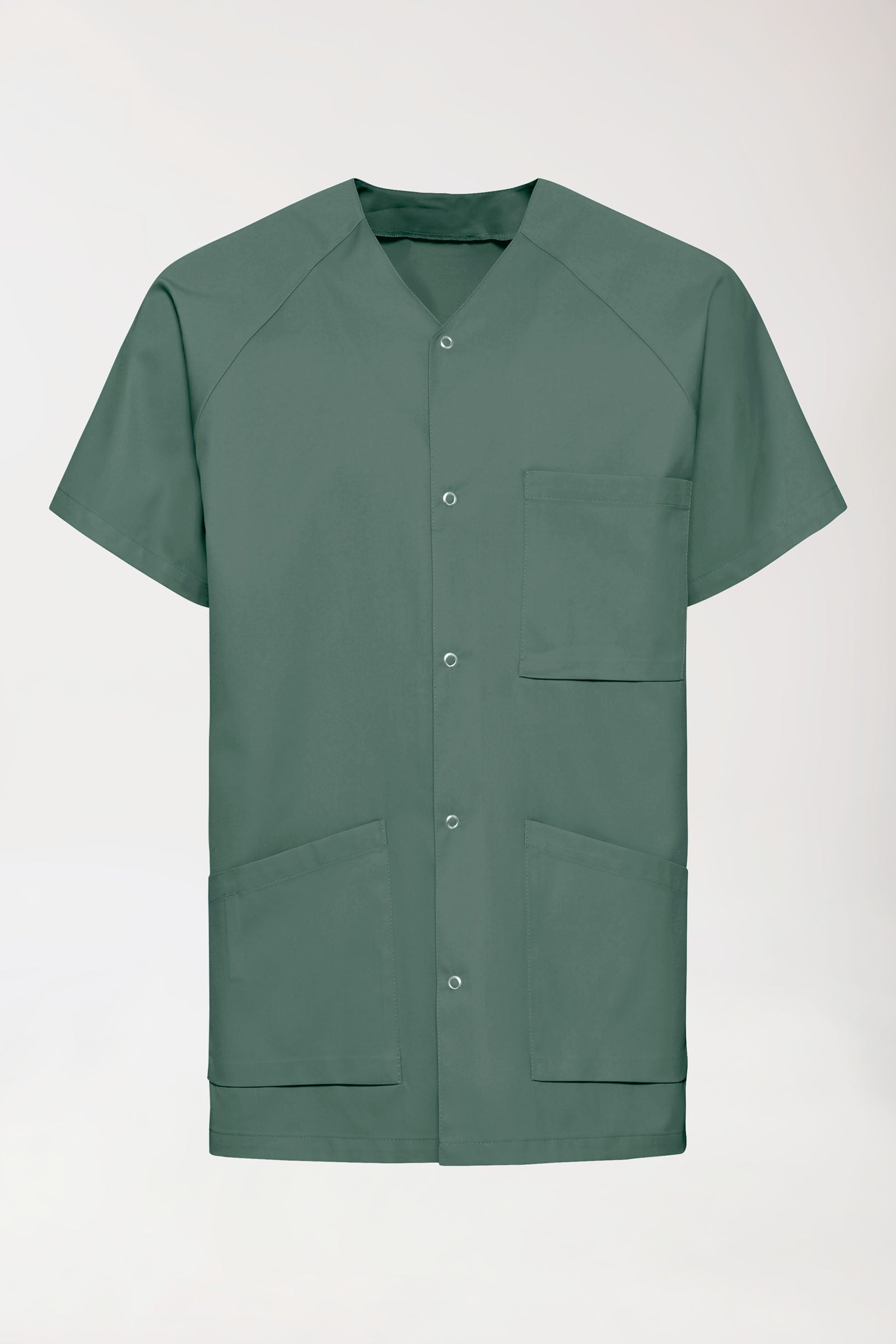 LA Blouse médicale homme - patte pressions vert foncé