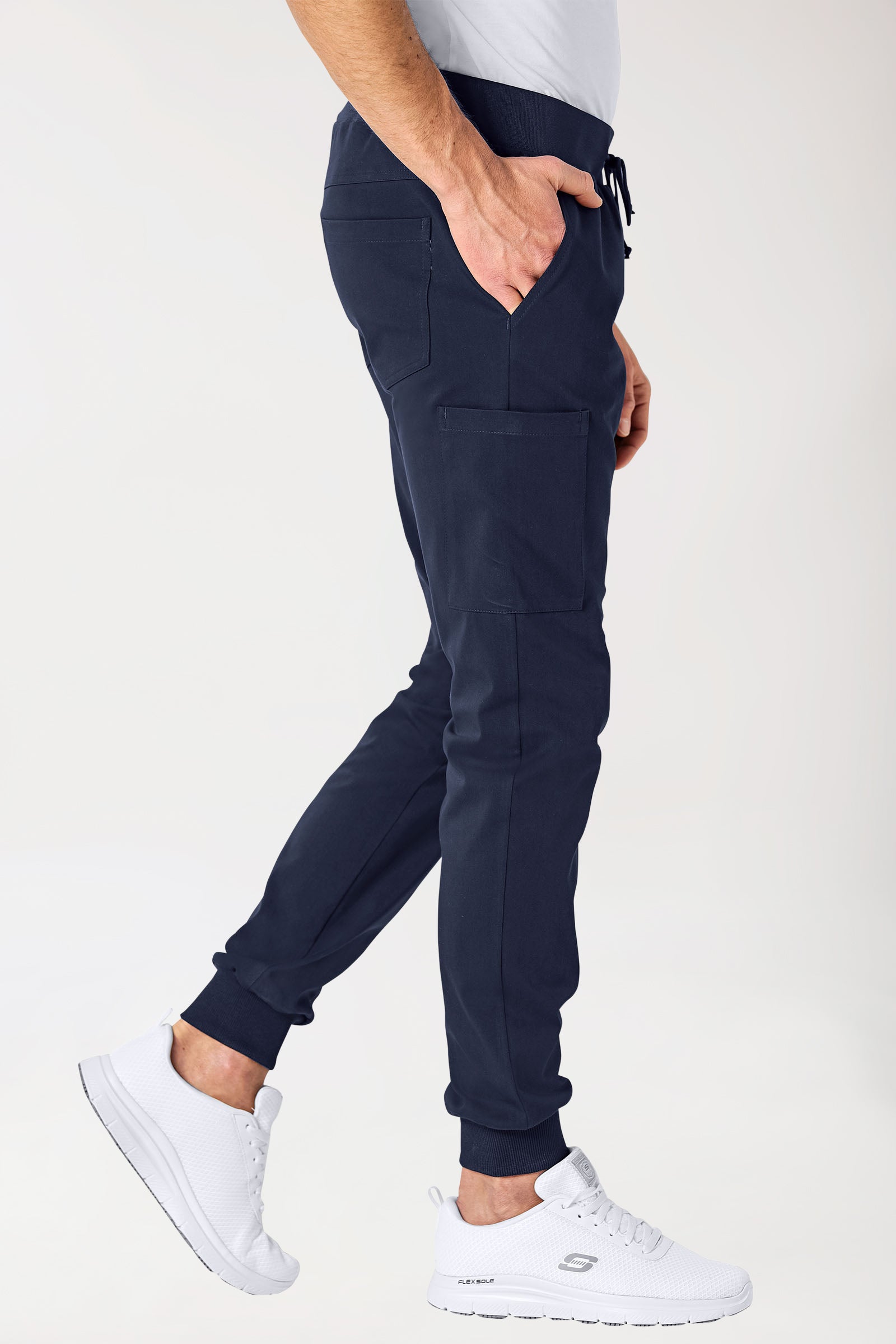Pantalon Stretch Homme - Jogpants navy, Vue de face