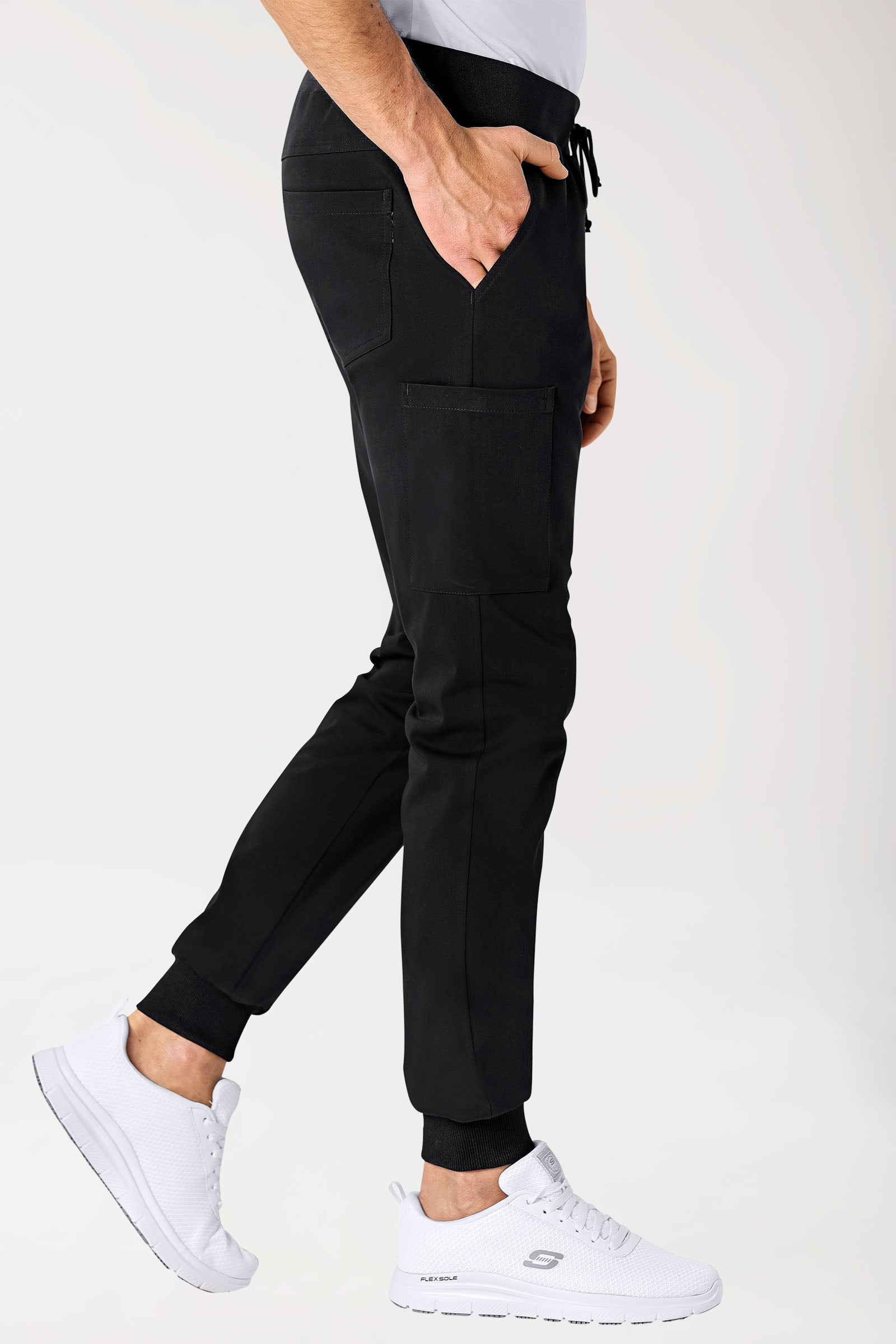 Pantalon Stretch Homme - Jogpants noir, Vue de face
