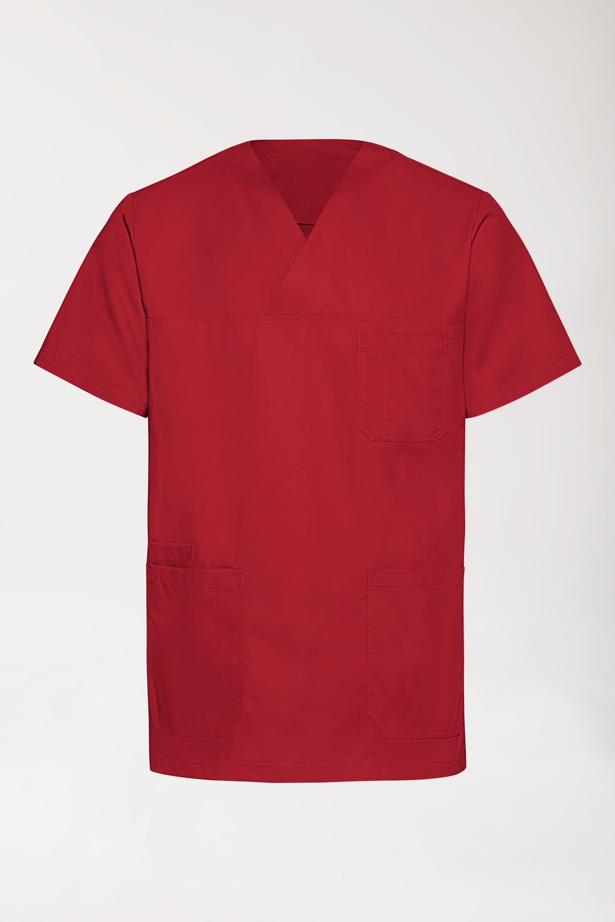 TENCEL™ Tunique Homme - Col V rouge, Vue de face