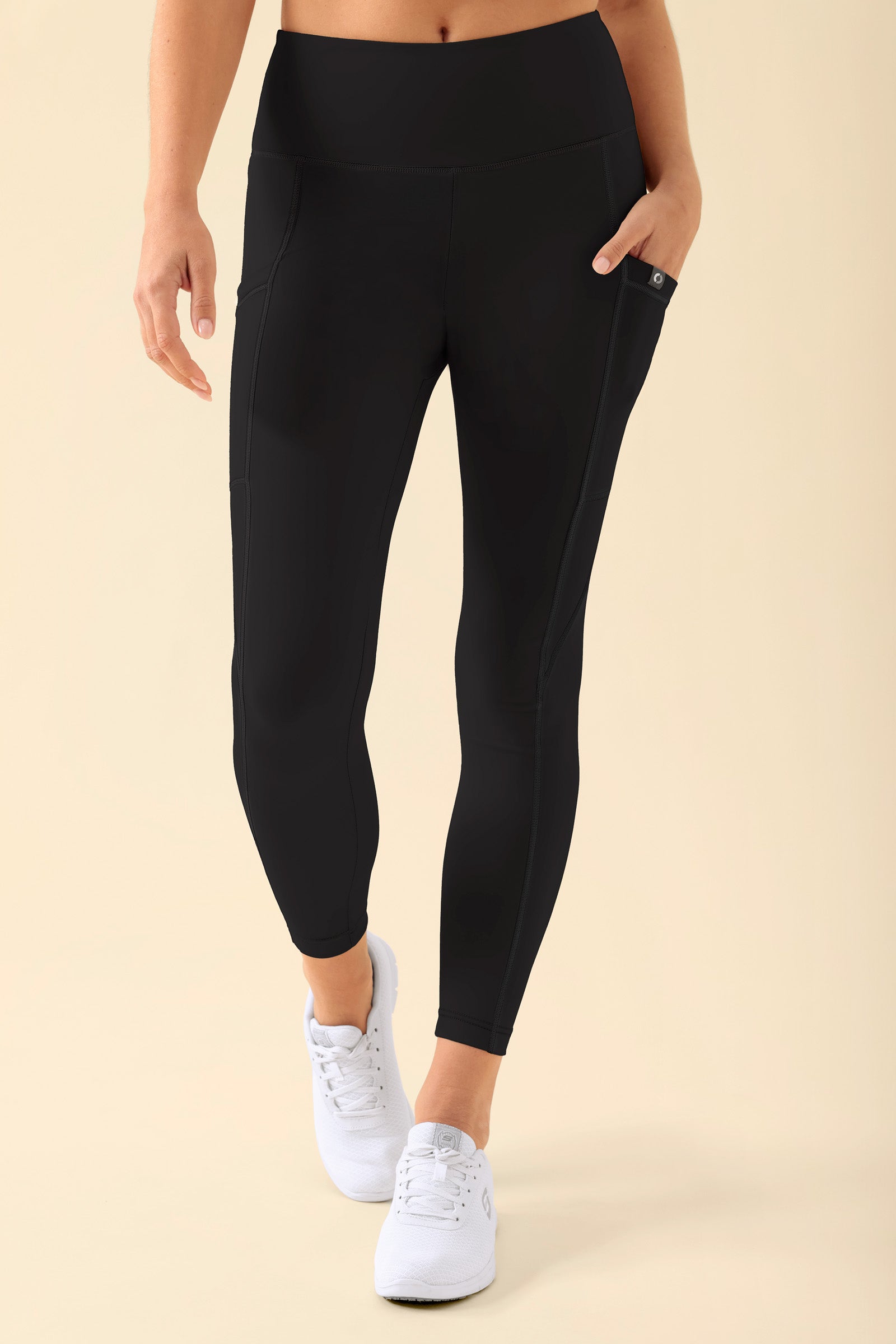 KAERE Leggings Femme - super élastique noir