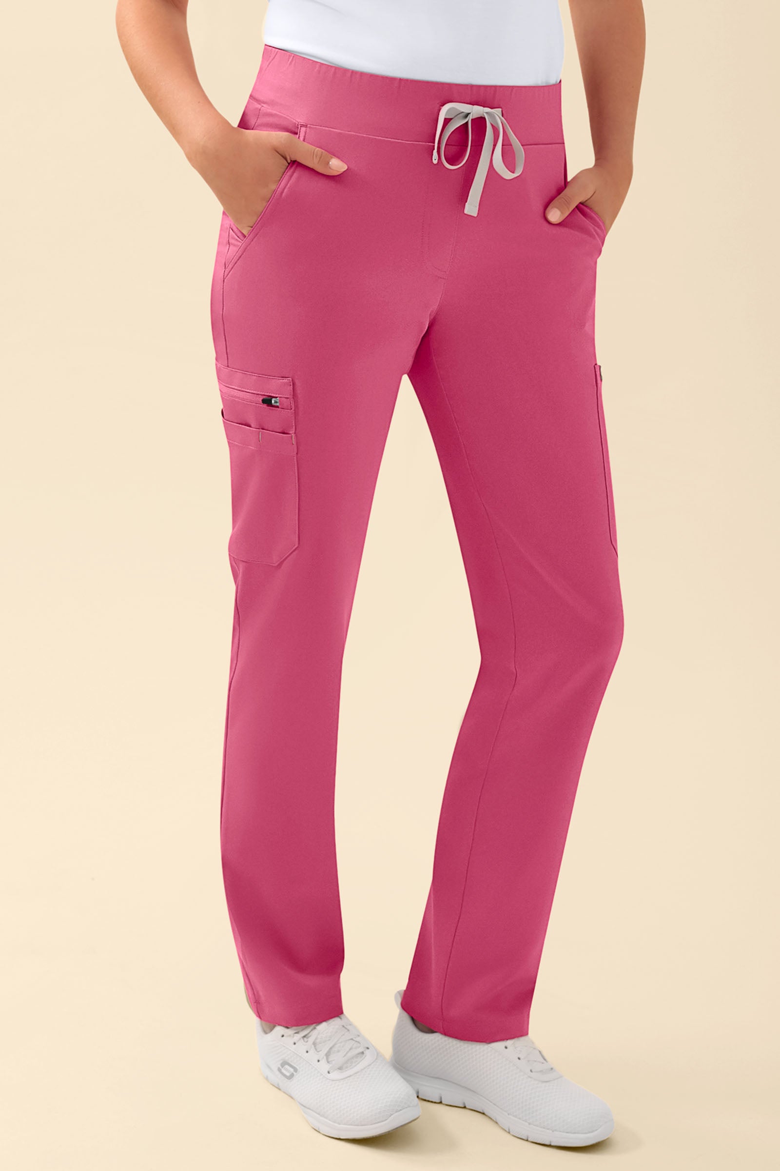 KAERE Pantalon Femme - avec poches cargo bois de rose