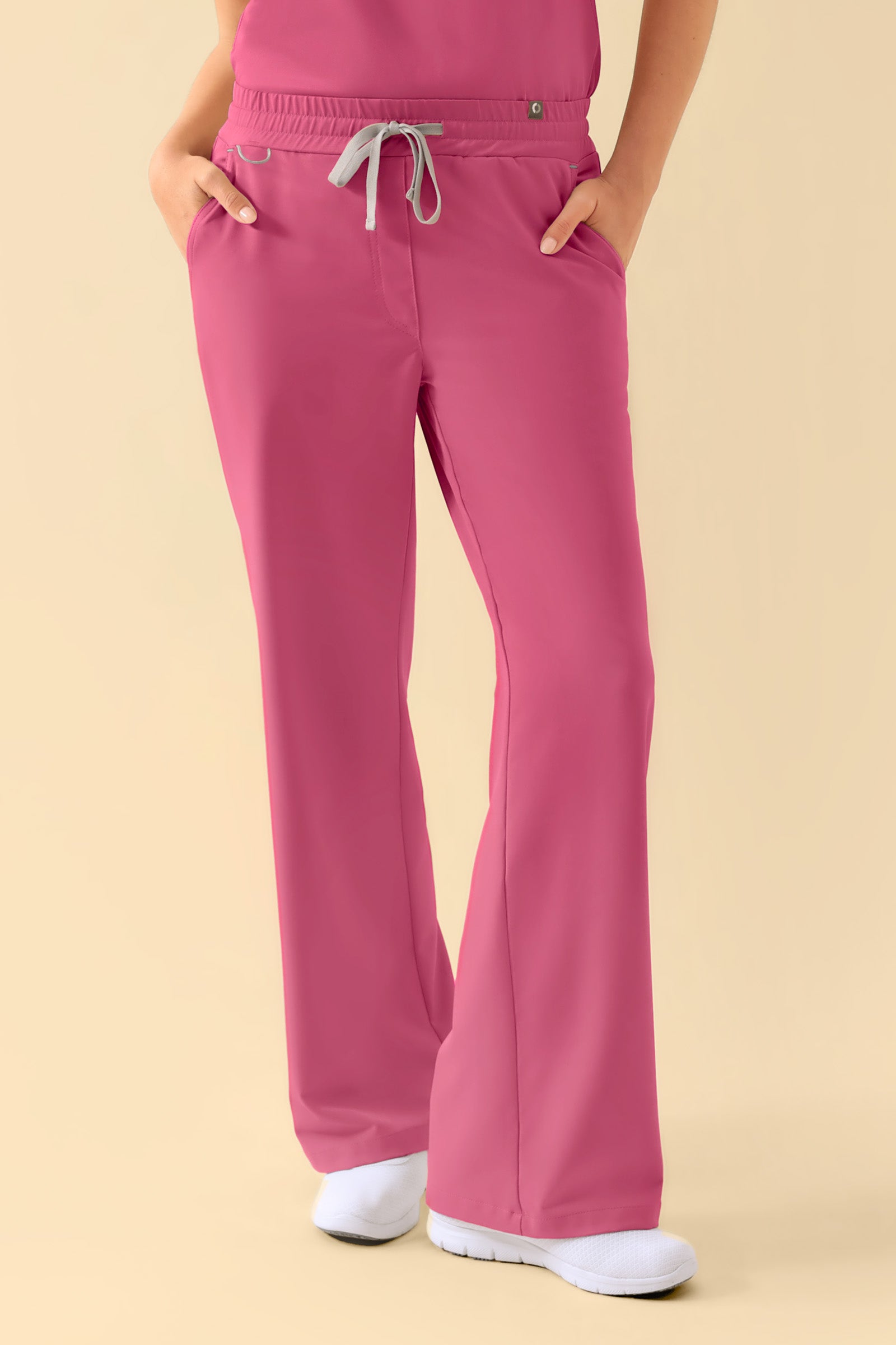 KAERE Pantalon Femme - large jambe bois de rose