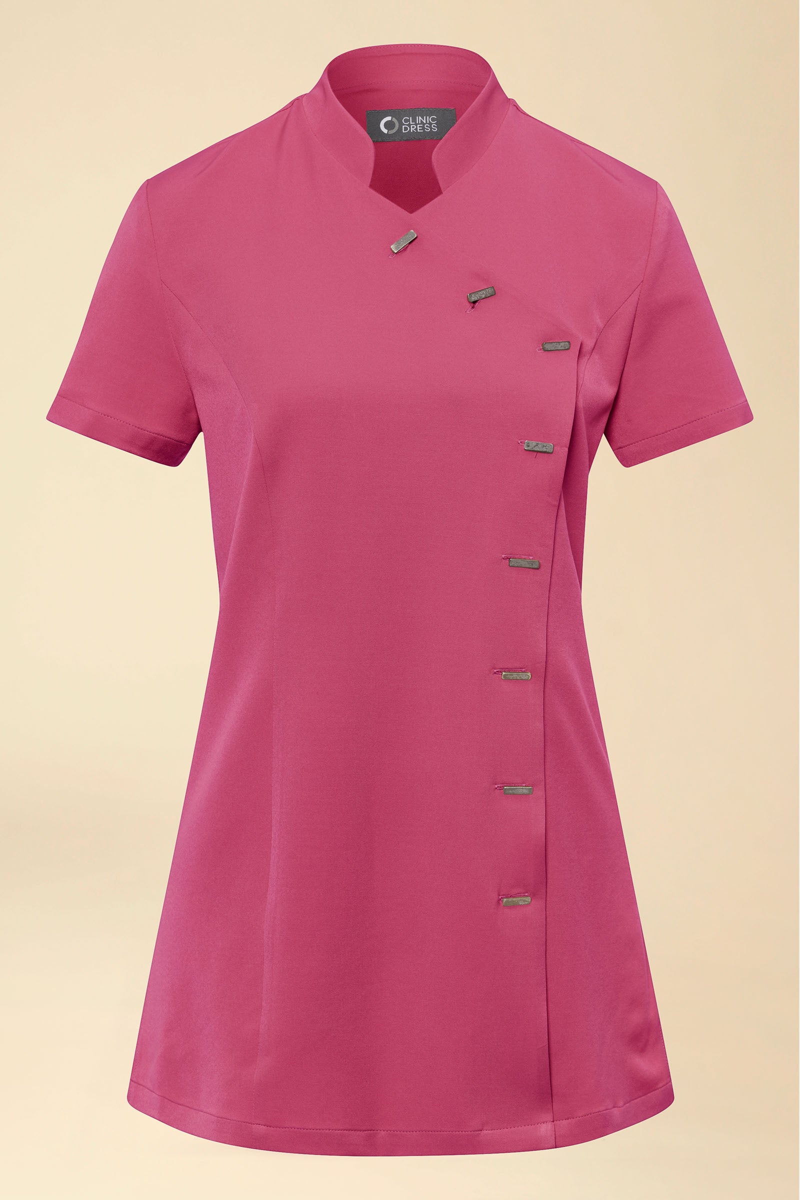 KAERE Blouse Femme - boutonnage asymétrique bois de rose, Vue de face