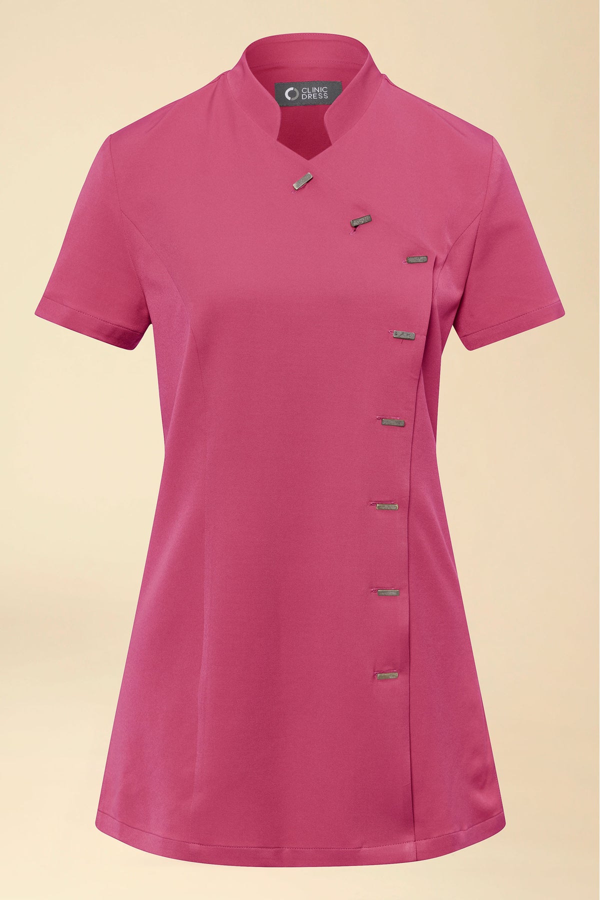 KAERE Blouse Femme - boutonnage asymétrique bois de rose, Vue de face