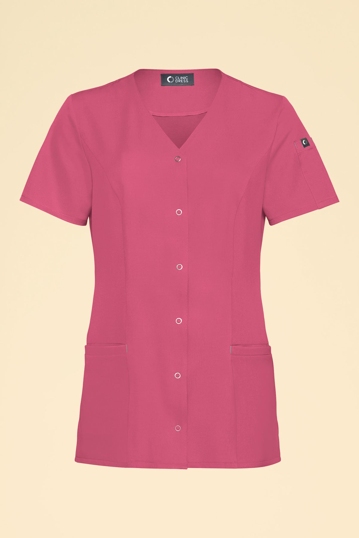 KAERE Blouse Femme - Patte de boutonnage bois de rose, Vue de face