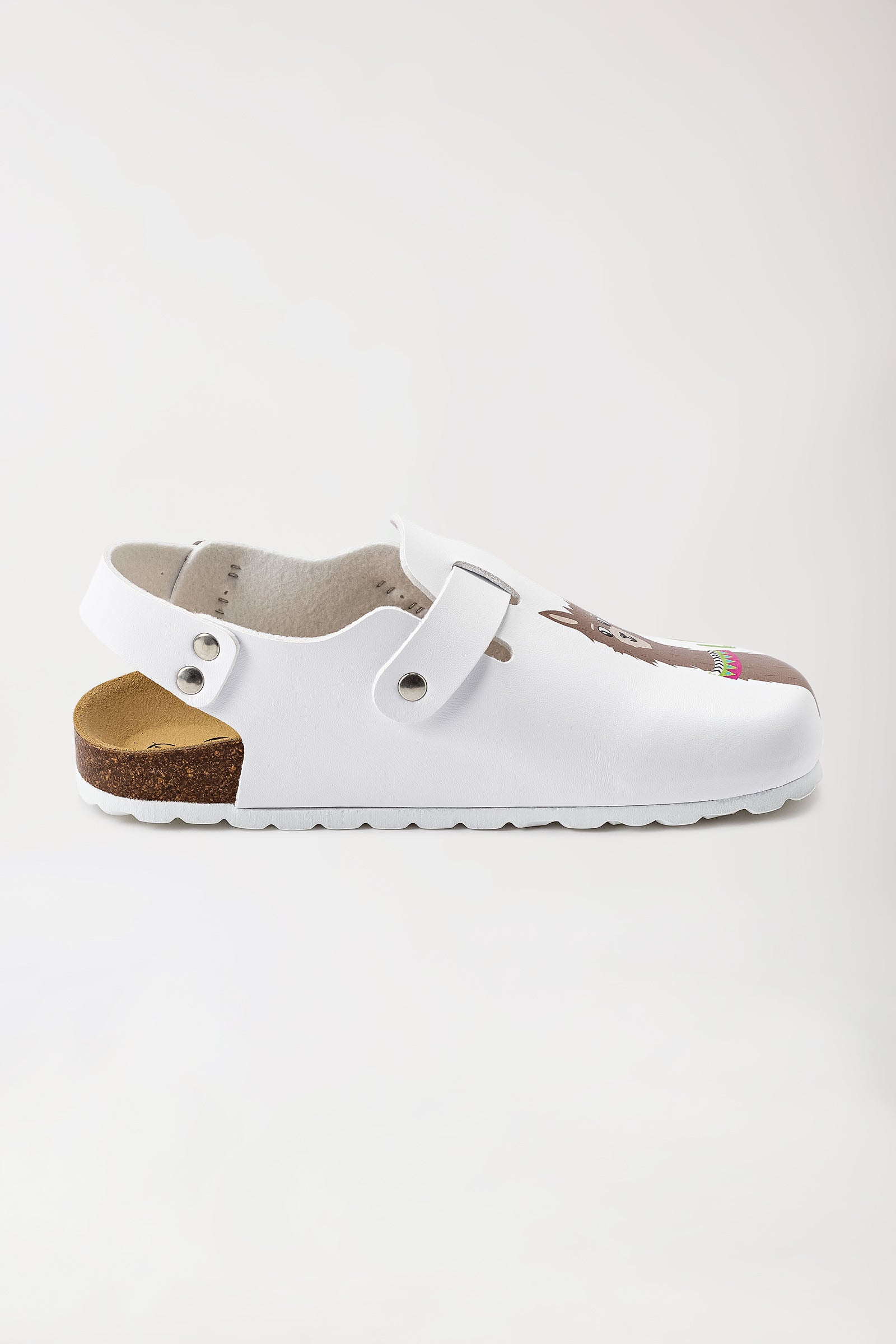 Sabots Femme - Bride talon - Motifs imprimés - blanc/multicolore, Vue de face