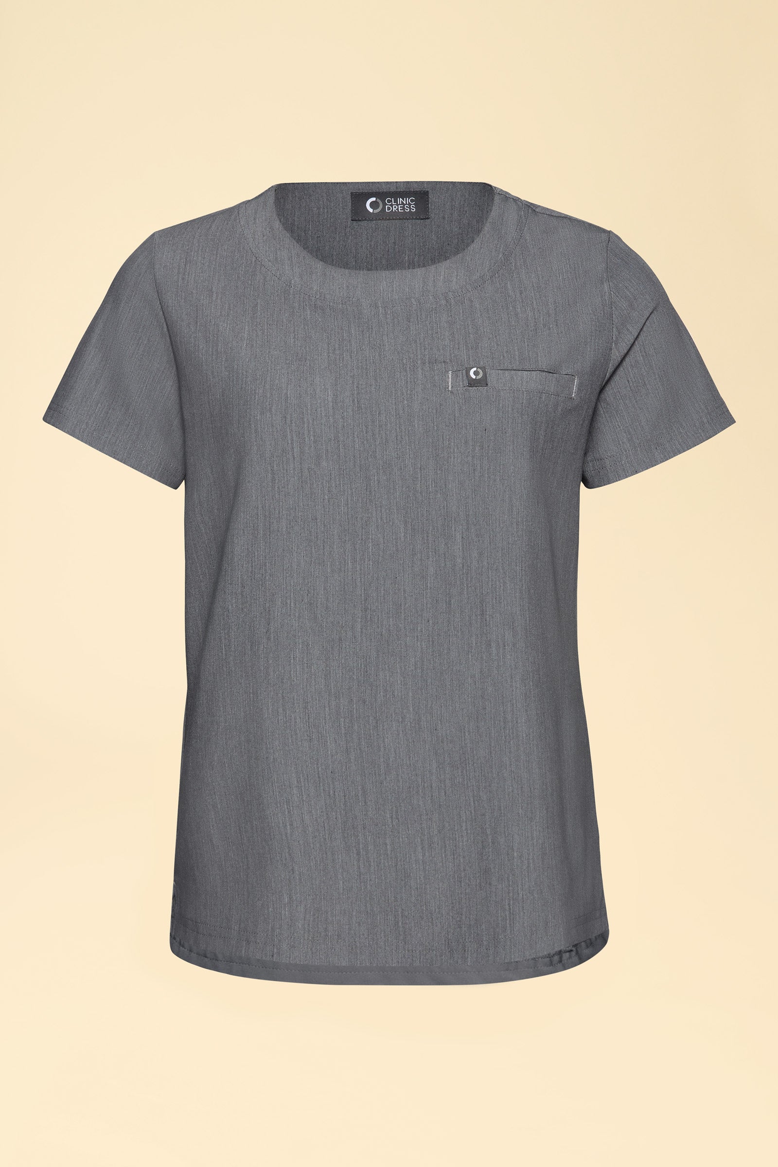 KAERE T-shirt Femme - Encoloure ronde gris chiné, Vue de face