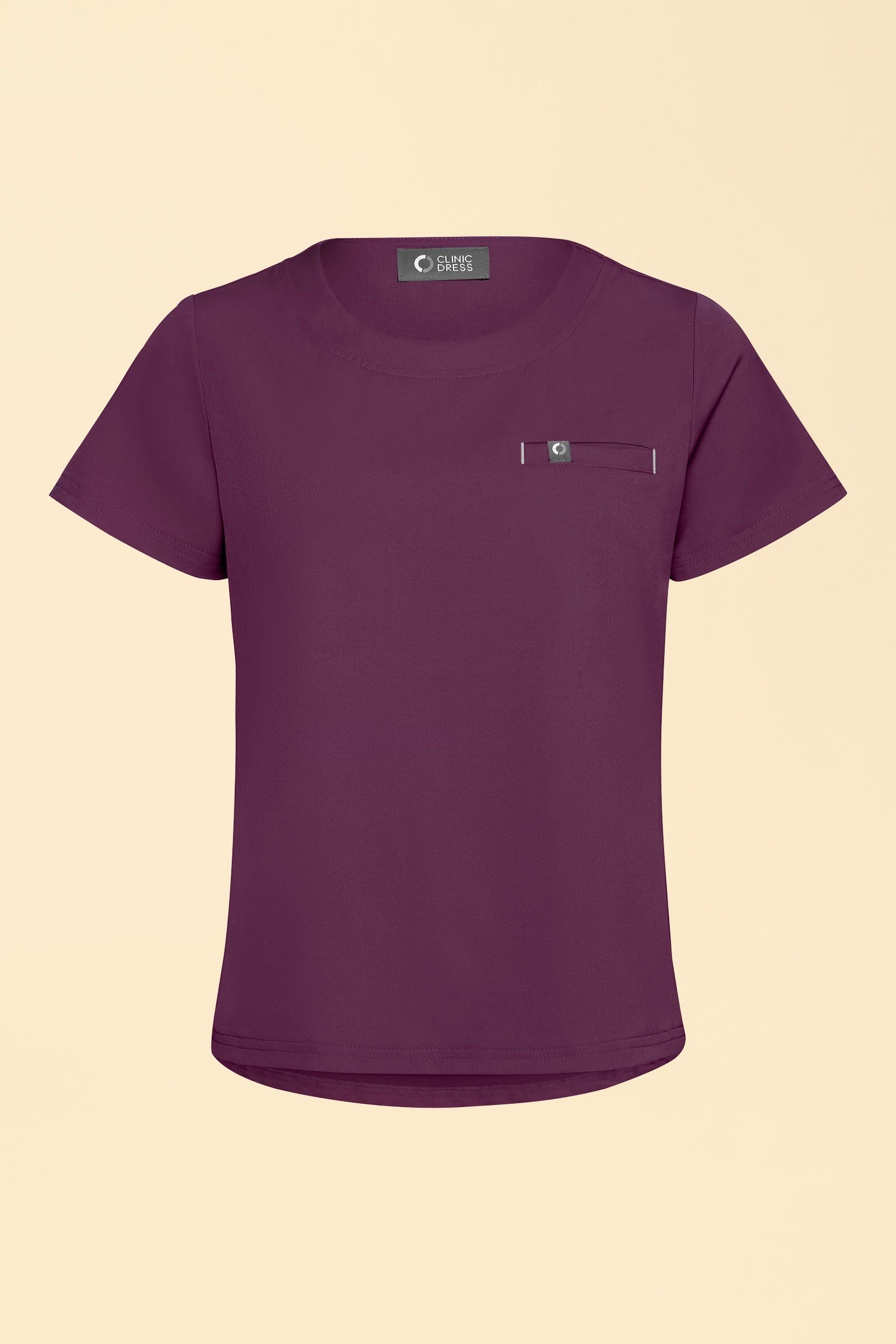 KAERE T-shirt Femme - Encoloure ronde prune, Vue de face